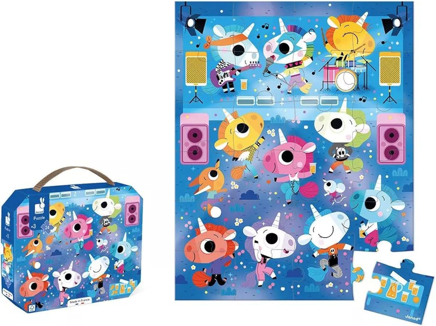 Thumbnail 3 de Janod Puzzle „Das Rockkonzert der Einhörner“ (24-teilig, FSC-Pappe) – ab 3 Jahren, J02544