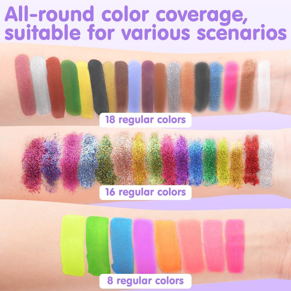 Thumbnail 2 de LOPHE Truccabimbi Kit: 42 Colori Anallergici, 10 Pennelli – Trucco viso per bambini