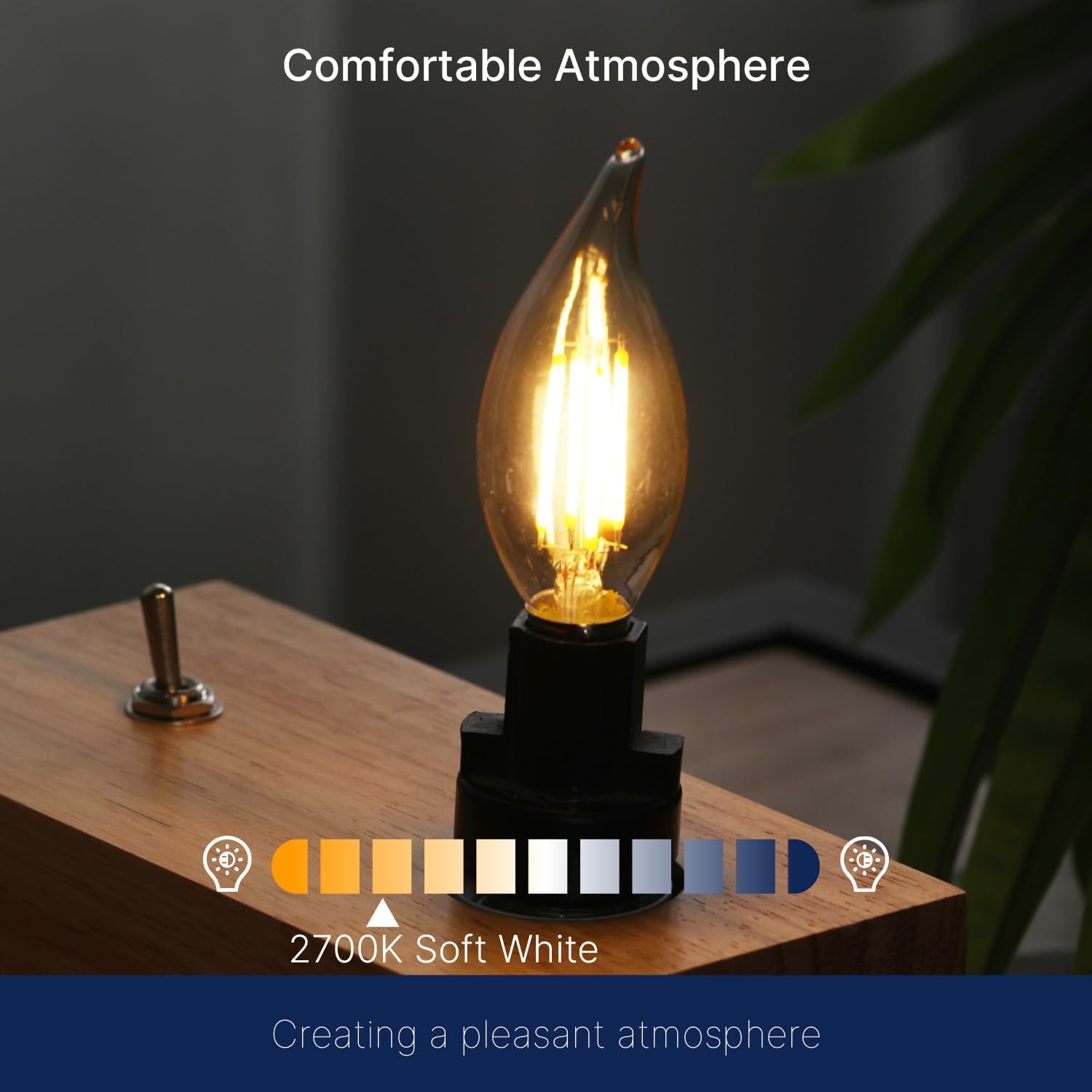 Thumbnail 5 de FLSNT CA11 E12 LED Candelabra Bulbs, Dimmable 2700K, 12-Pack
