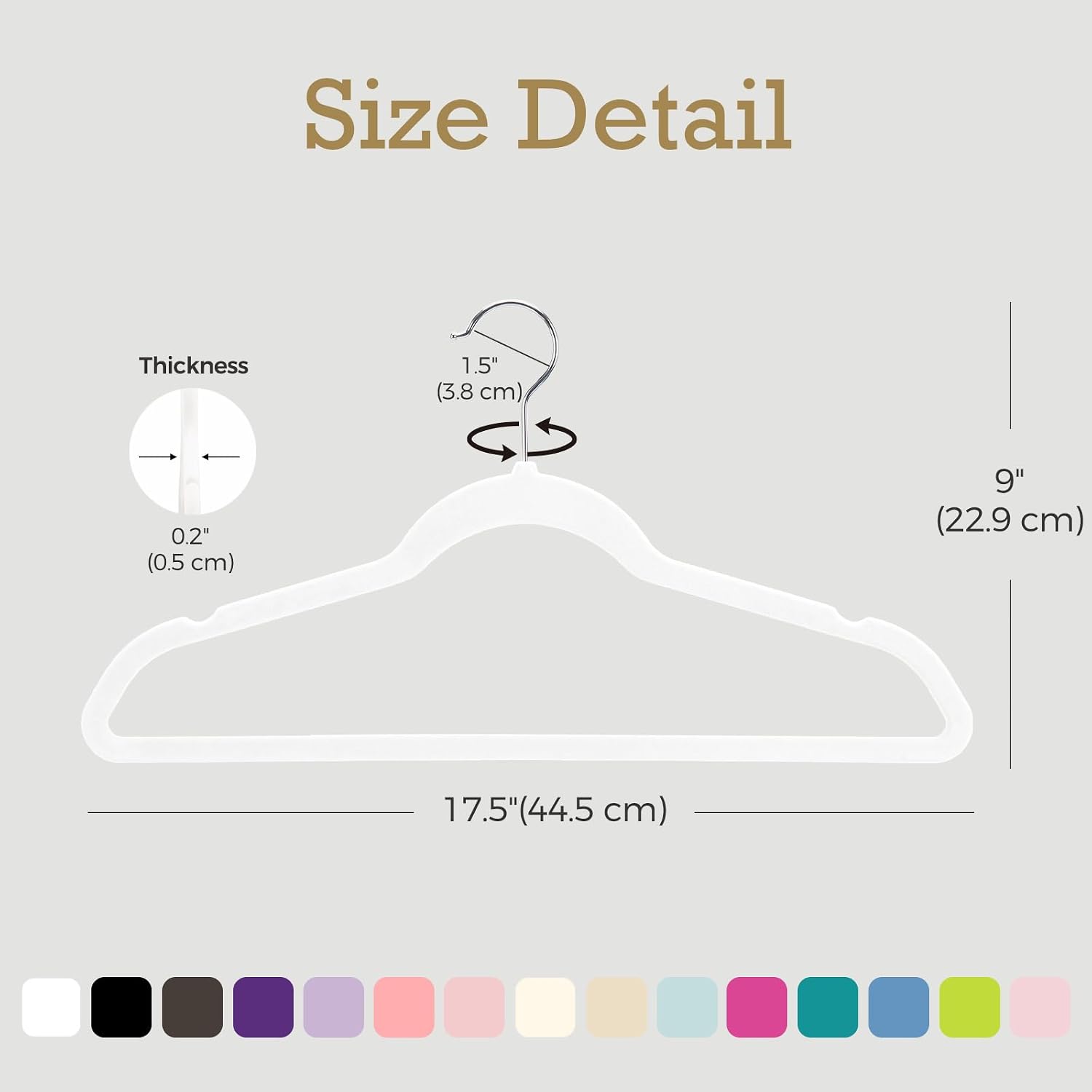 Thumbnail 4 de HOUSE DAY Velvet Hangers 60-Pack
