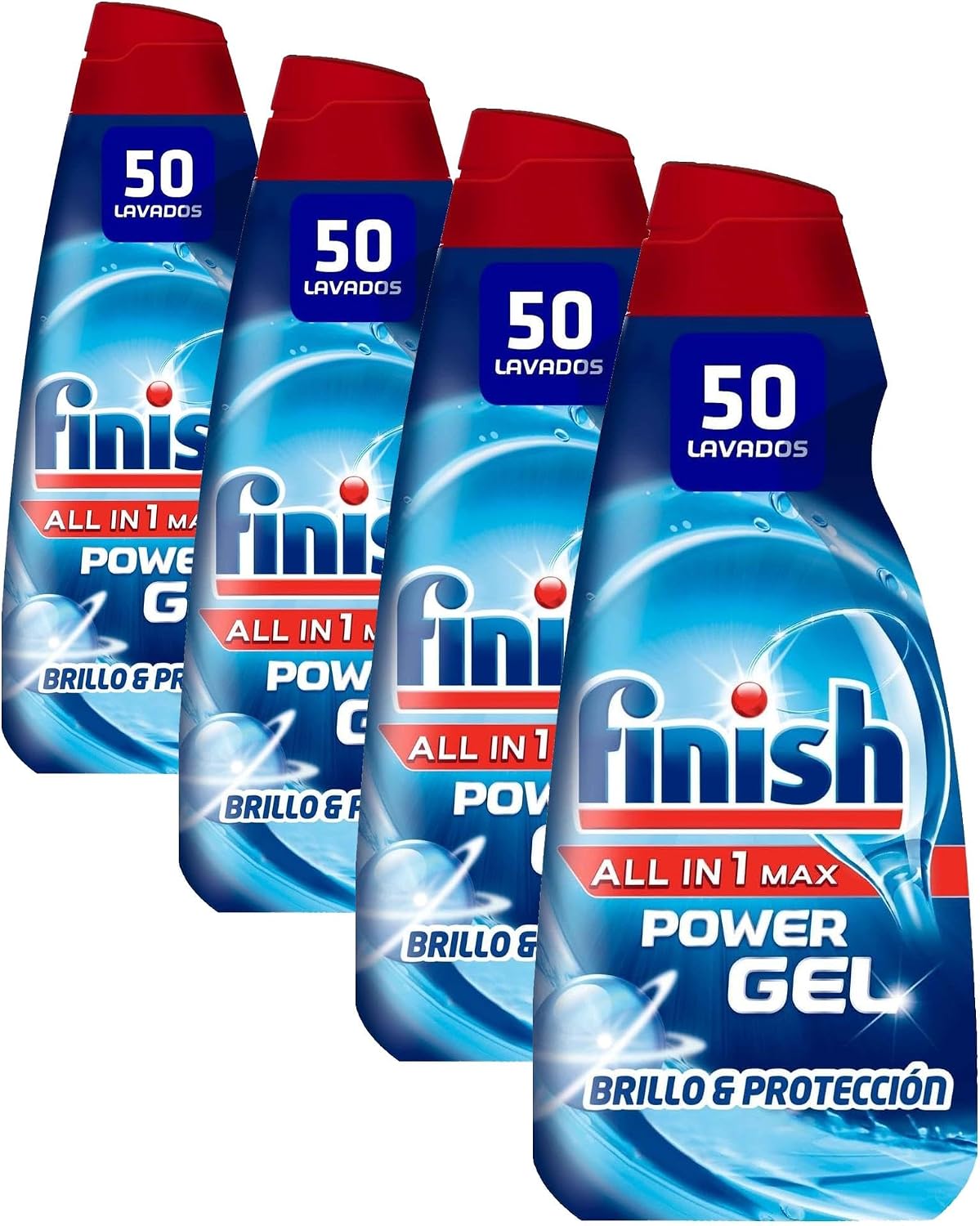 Detalle de Finish All in 1 Max Power Gel Brillo&Protección para lavavajillas (2 unidades, 70 lavados)