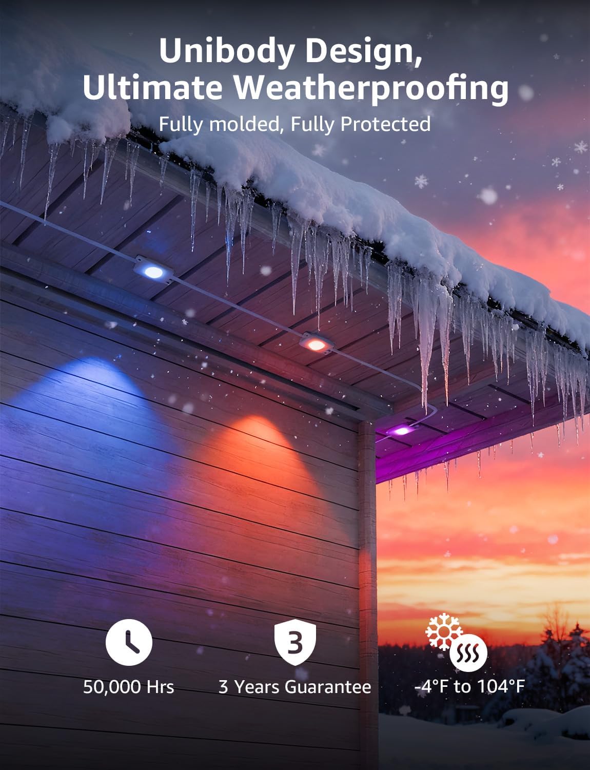 Thumbnail 6 de Lepro EE1-30 AI Permanent Outdoor Lights, 50 ft RGB+IC, Dual Output