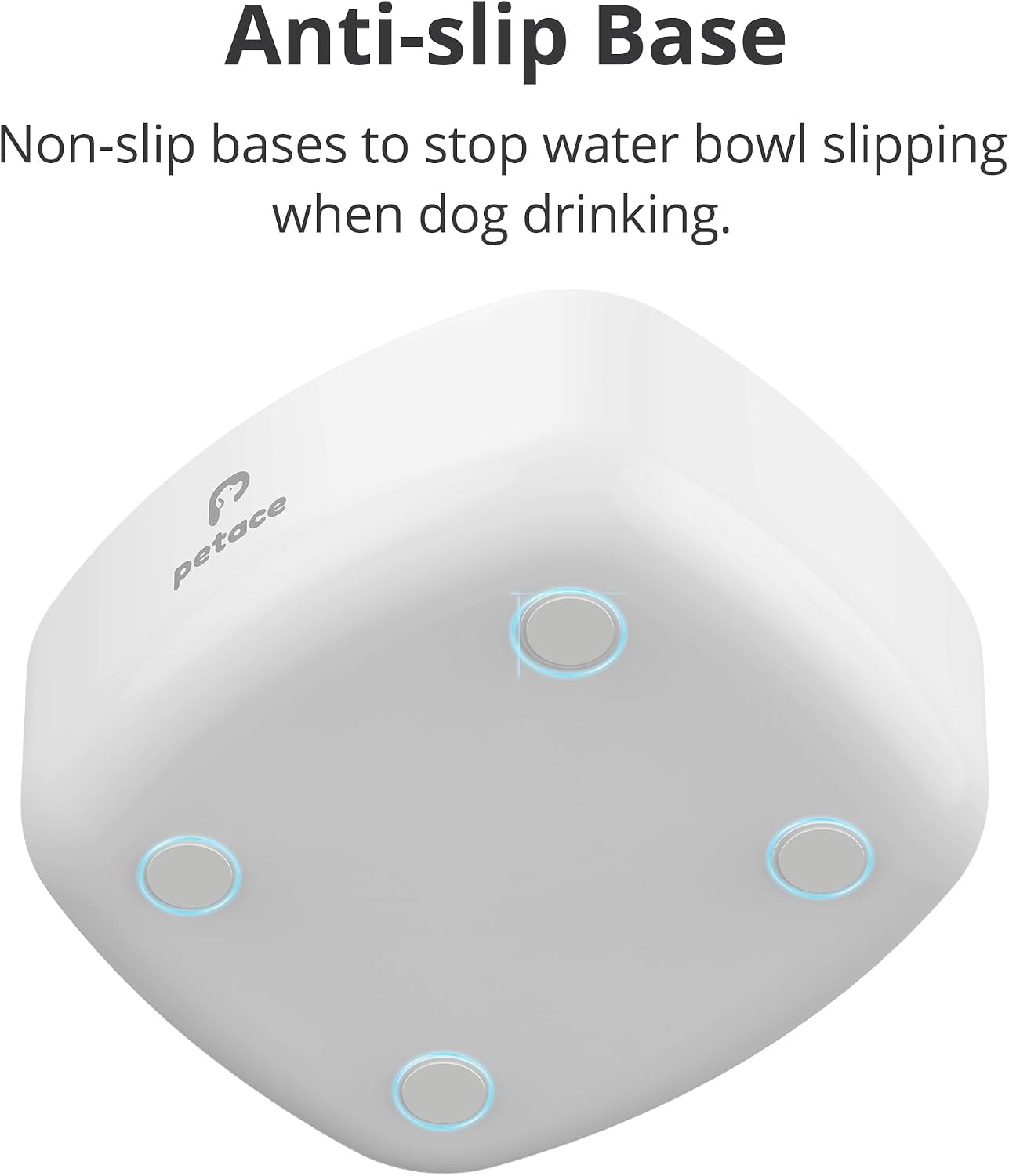 Detalle de Petace Hundenapf Anti-Sabbern: Auslaufsicherer Wassernapf mit Anti-Schwapp-Design, 1,3 l
