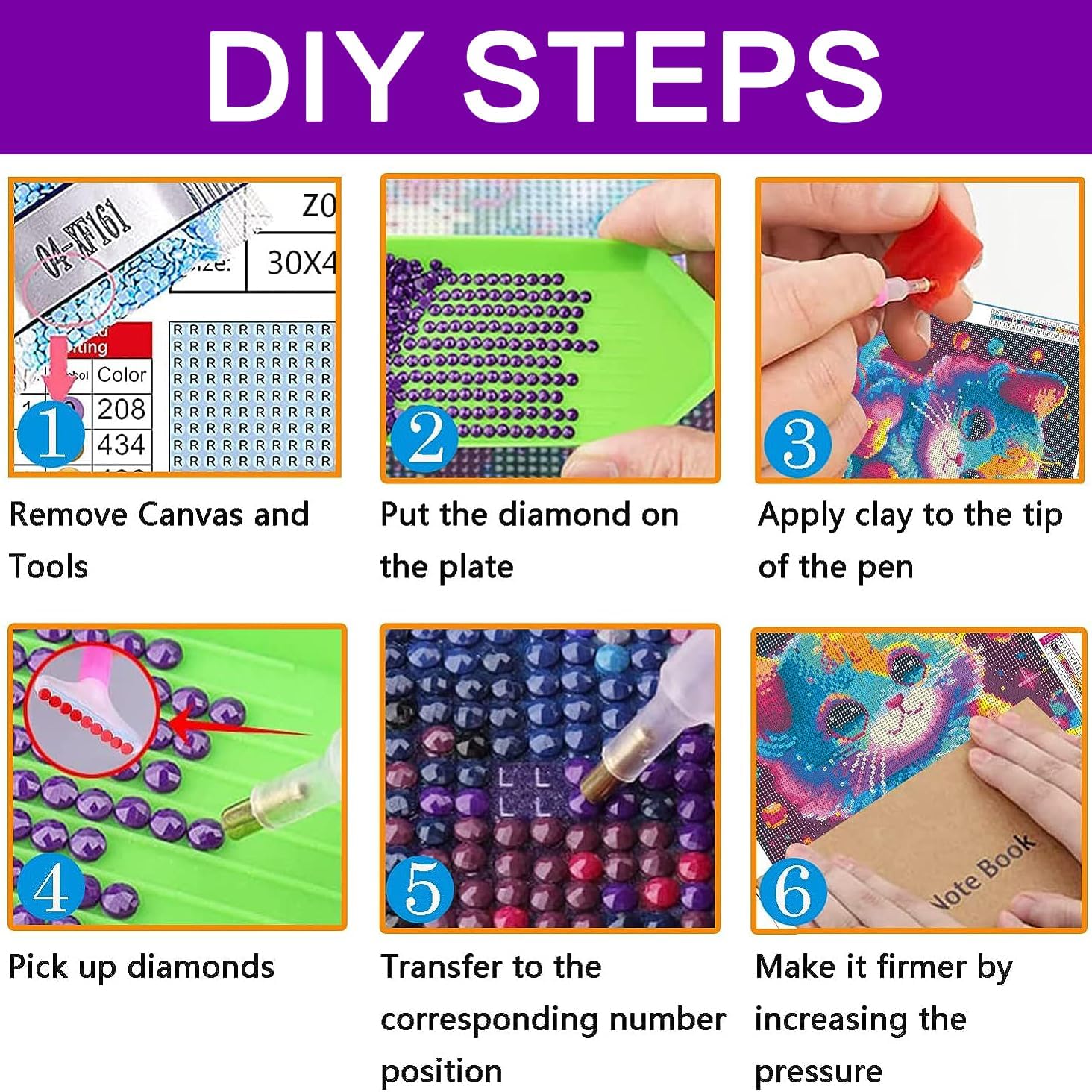 Thumbnail 3 de Diamond Art Kits, 4-Pack
