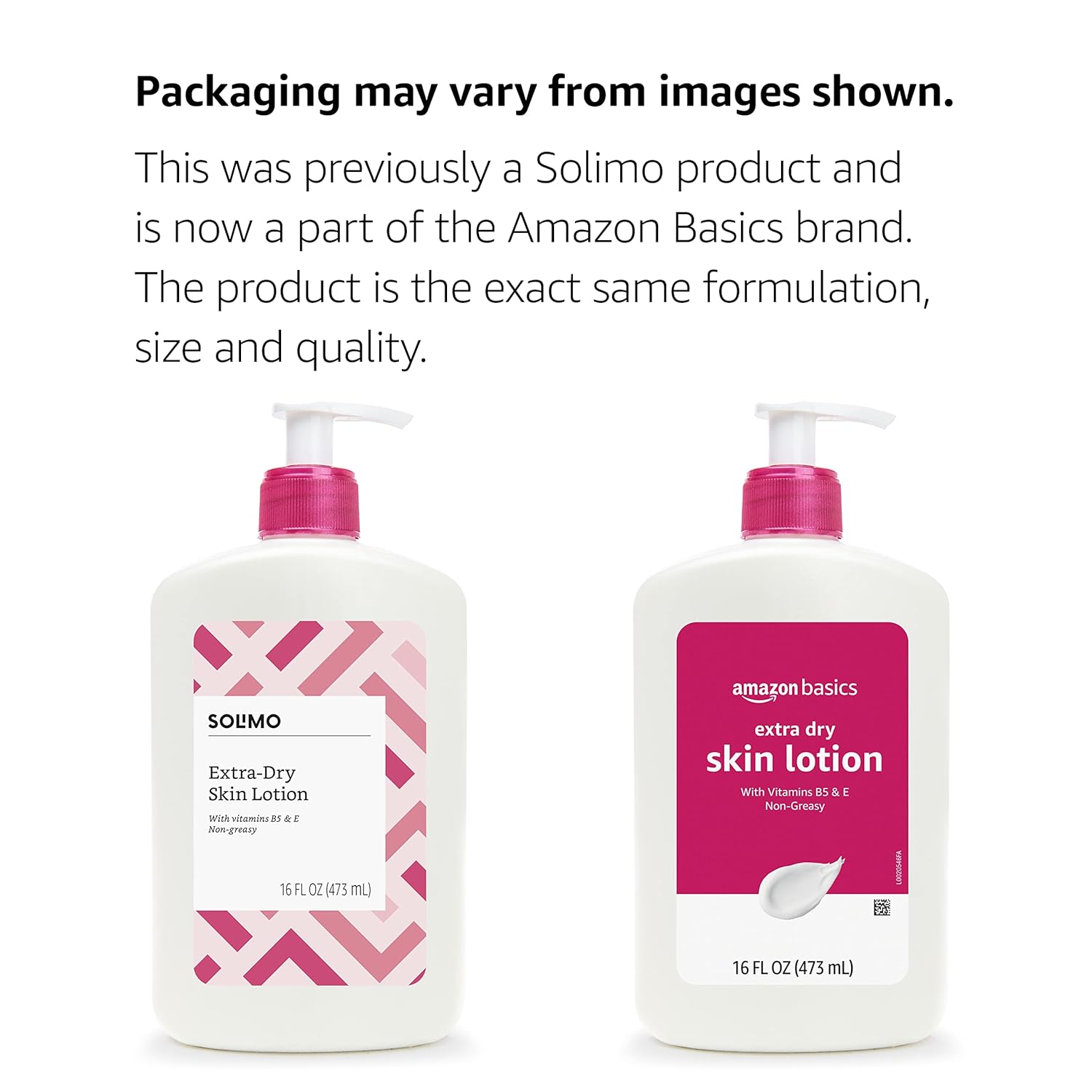 Detalle 2 de Amazon Basics Non-Greasy Body Moisturizer Lotion for Extra-Dry Skin with Vitamins B5 & E (16 fl oz, 4-Pack) Review
