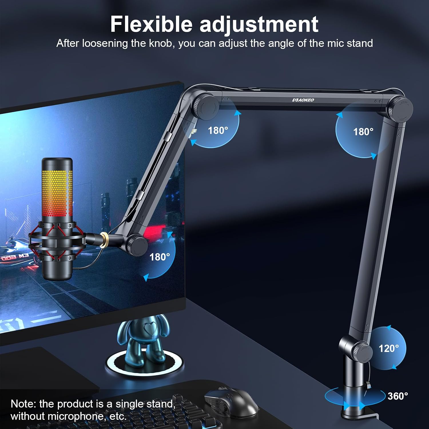 Detalle de Aokeo AK-49 Microphone Boom Arm, 360° Rotation, Three Adjustable Arms