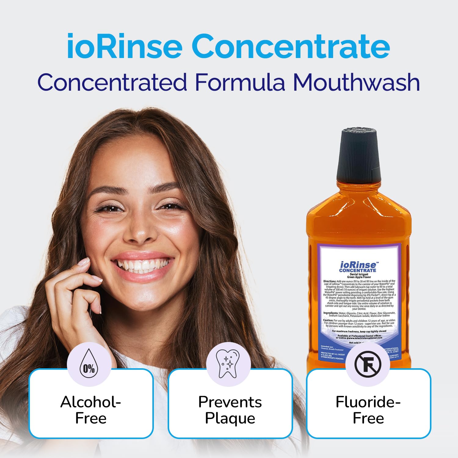 Thumbnail 2 de ioRinse Ultra Periodontal Rinse & Gum Mouthwash (Alcohol-Free) with Molecular Iodine & Xylitol, 1L