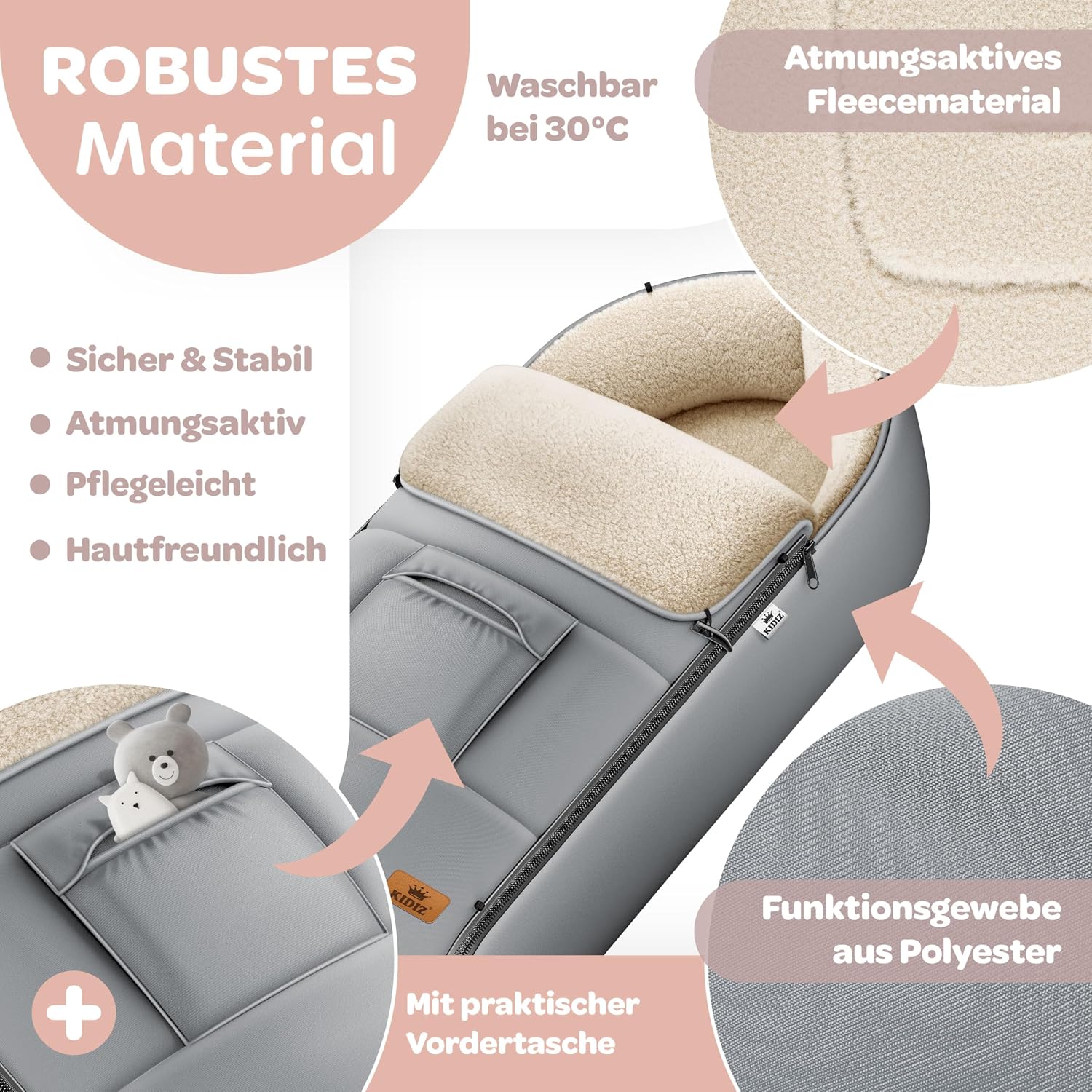 Thumbnail 4 de Kidiz Babyfußsack Winterfußsack 95 cm