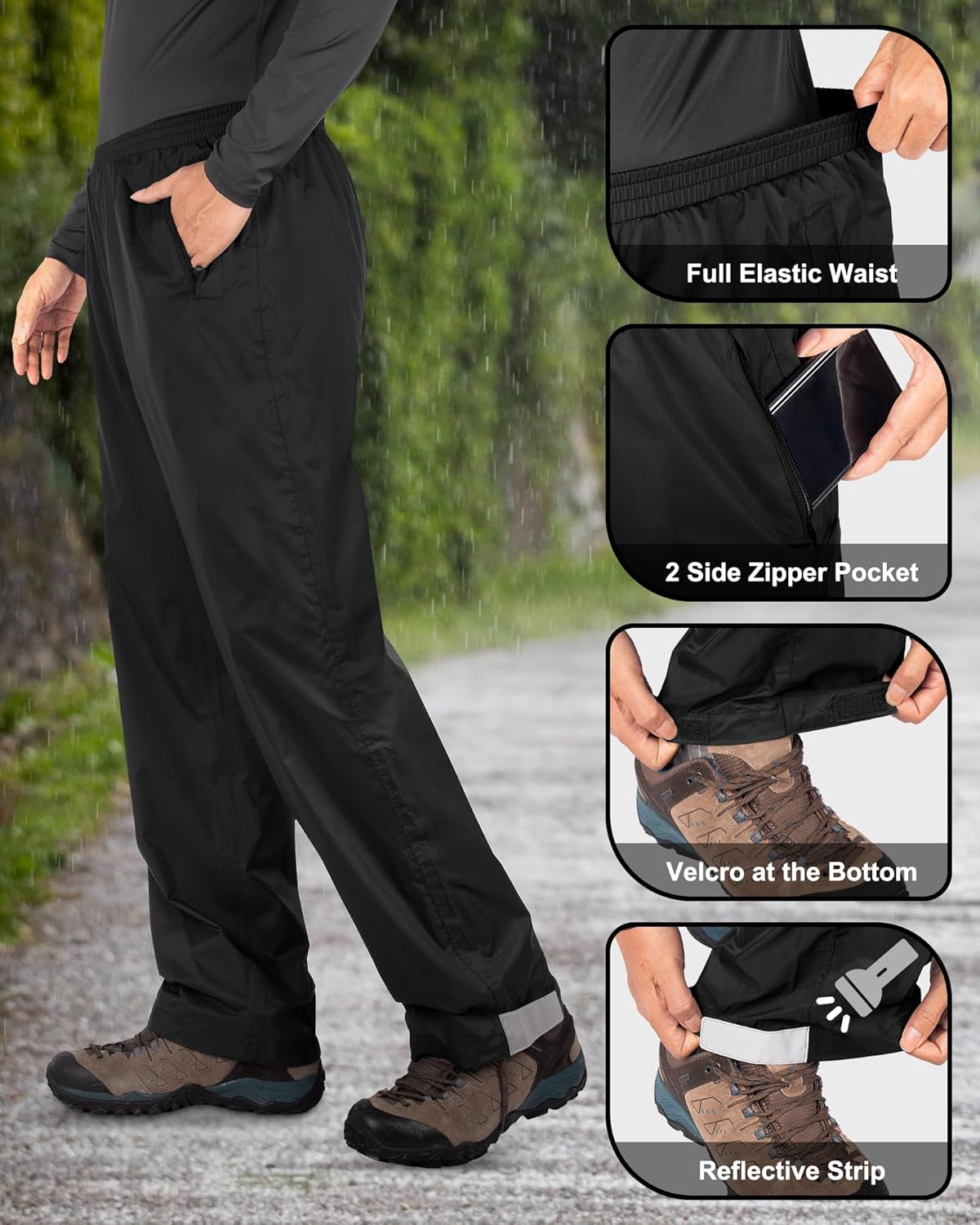 Thumbnail 3 de 33,000ft Herren Regenhose mit 5.000 mm Wasserdichte