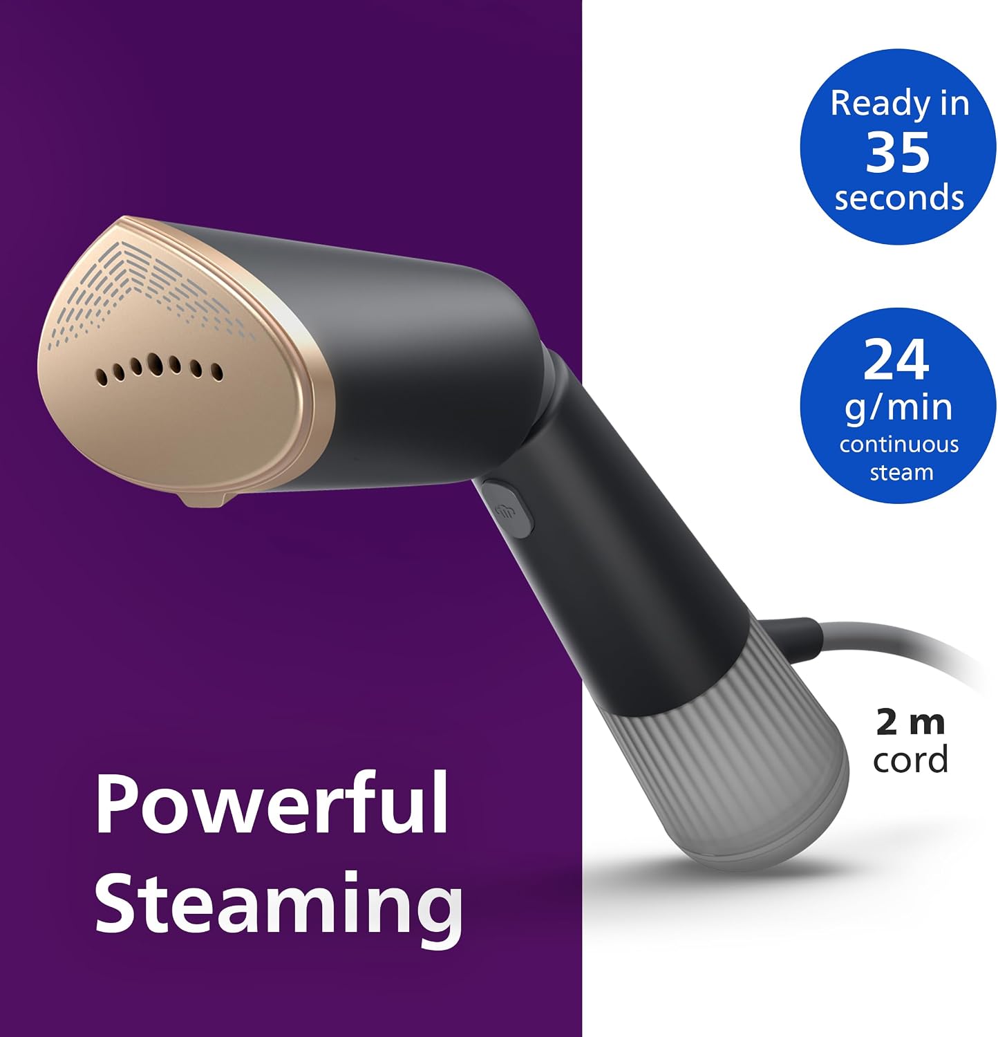 Thumbnail 2 de Philips 5000 Series Handheld Steamer (STH5030/80) – Sleek, Compact & Versatile