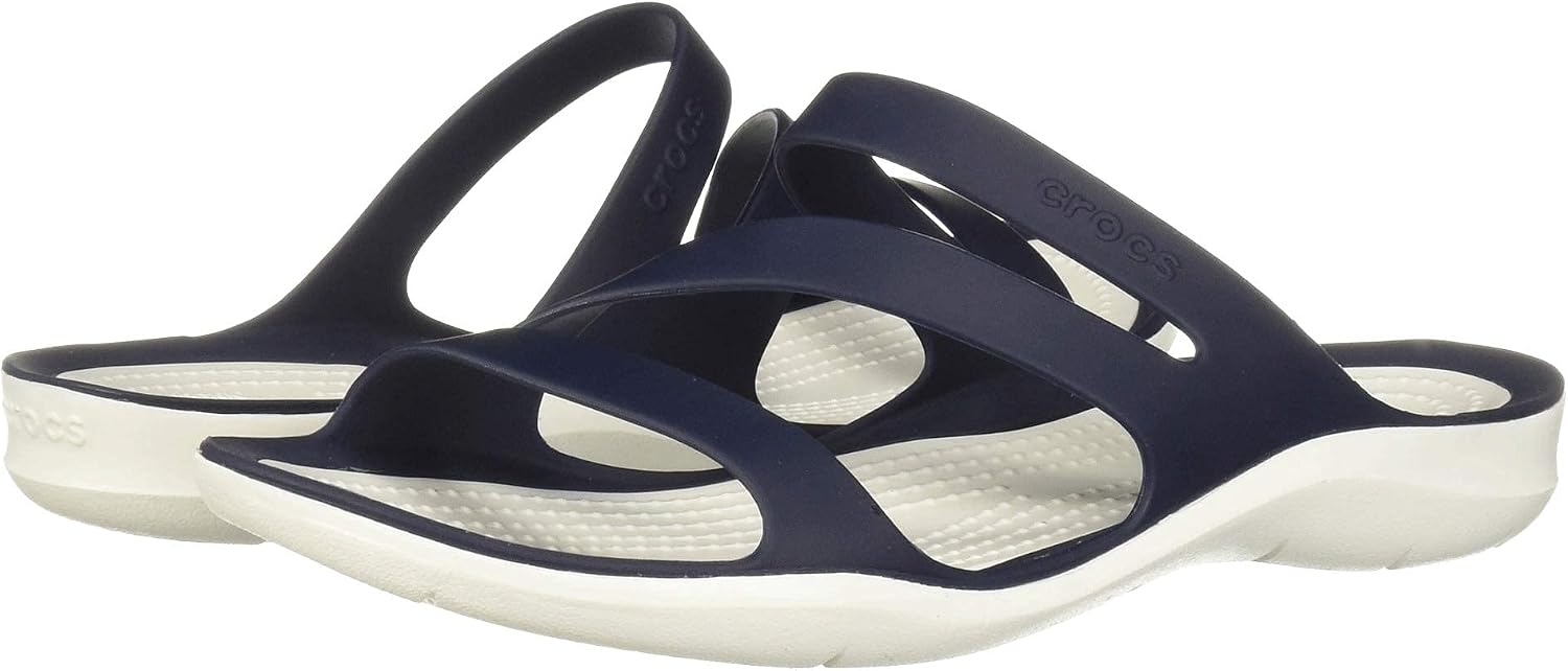 Detalle de Crocs Swiftwater Sandal W Lightweight Navy White (37/38 EU) – Sandalias femeninas sin cordones