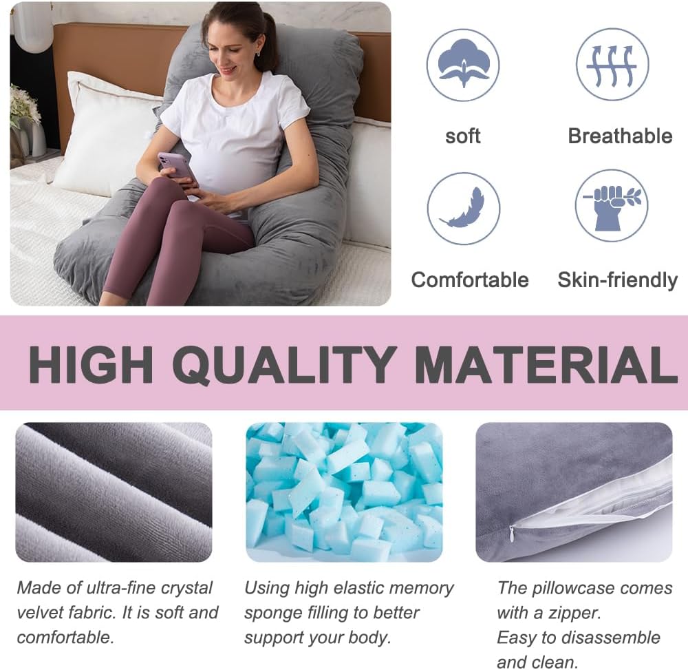 Thumbnail 1 de TaiBest U Shaped Pregnancy Pillow 55 in