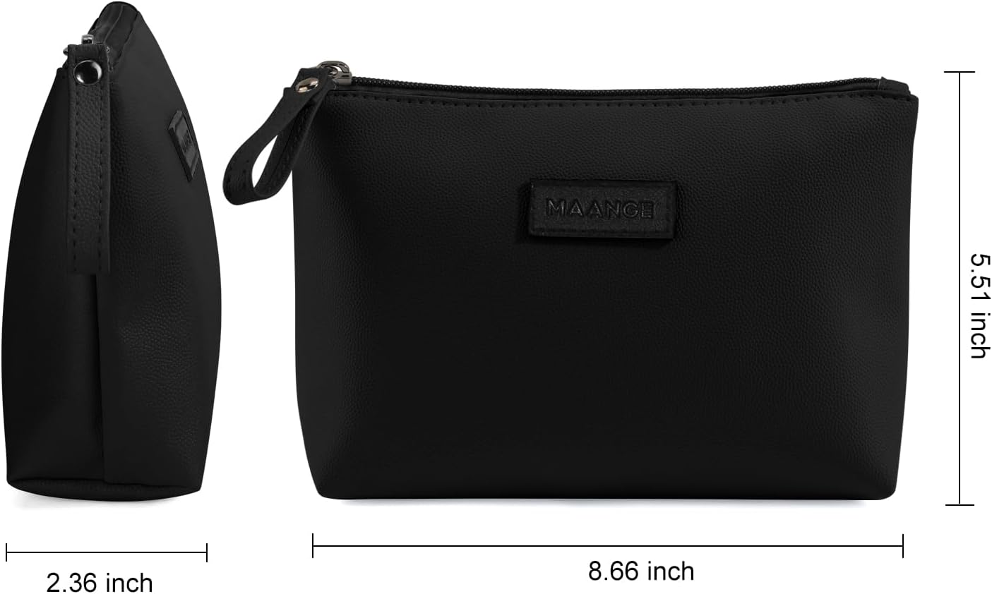 Thumbnail 2 de Small PU Leather Makeup Bag 8.66 x 5.5 in