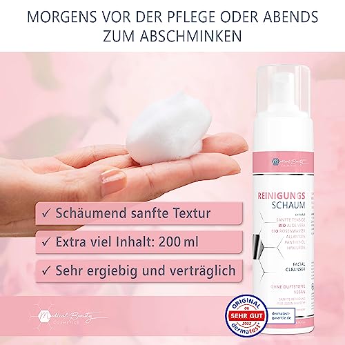 Detalle 1 de Espuma limpiadora 200ml con rosas, aloe y ácido hialurónico 🌹
