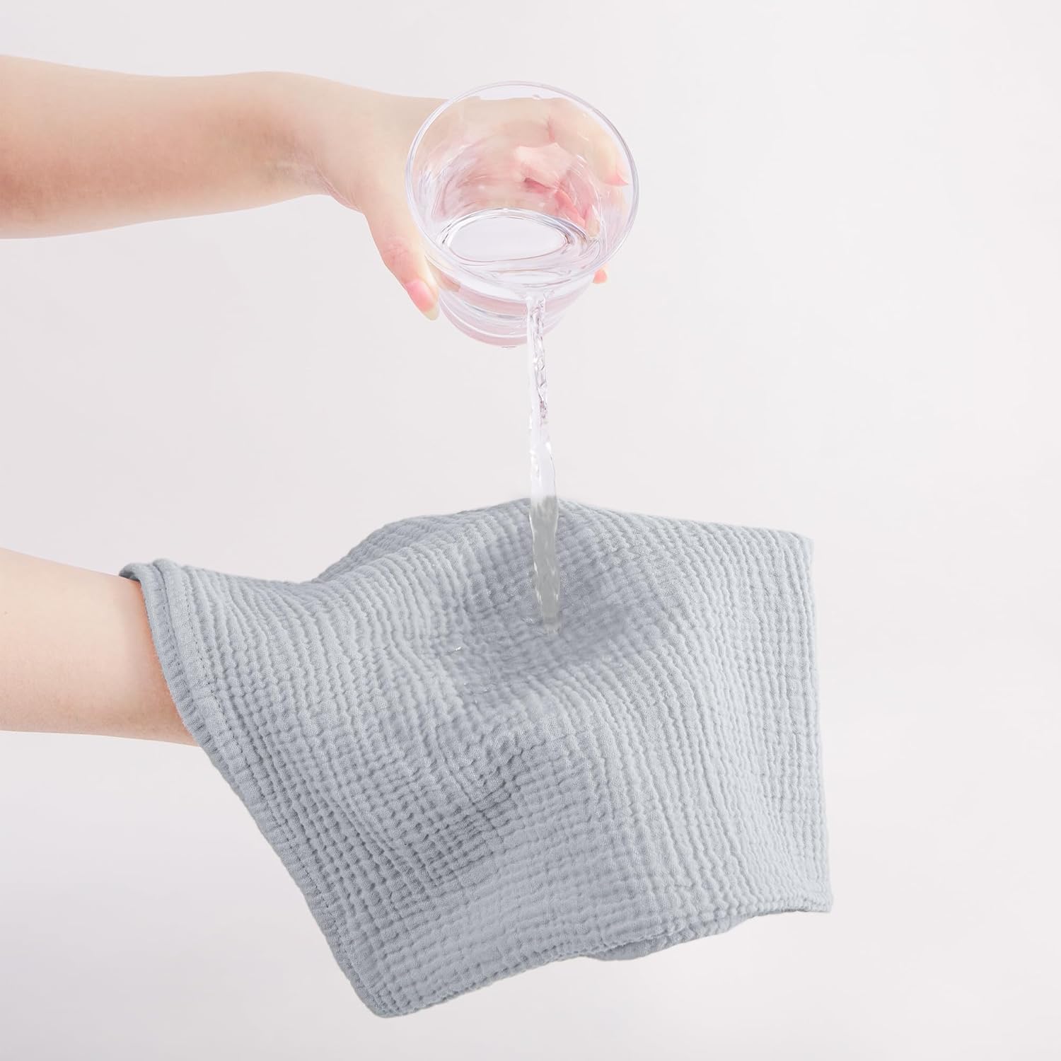 Thumbnail 4 de Susurration Mulltücher Baby Spucktücher im 5er-Set, 100% Baumwolle Musselin 60 x 60 cm (Blauer Druck)