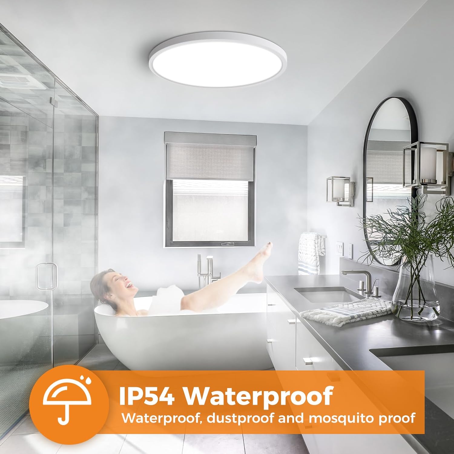 Thumbnail 3 de slochi Plafoniera LED da soffitto 24W rotonda 30/40/65 2800 lm, IP44