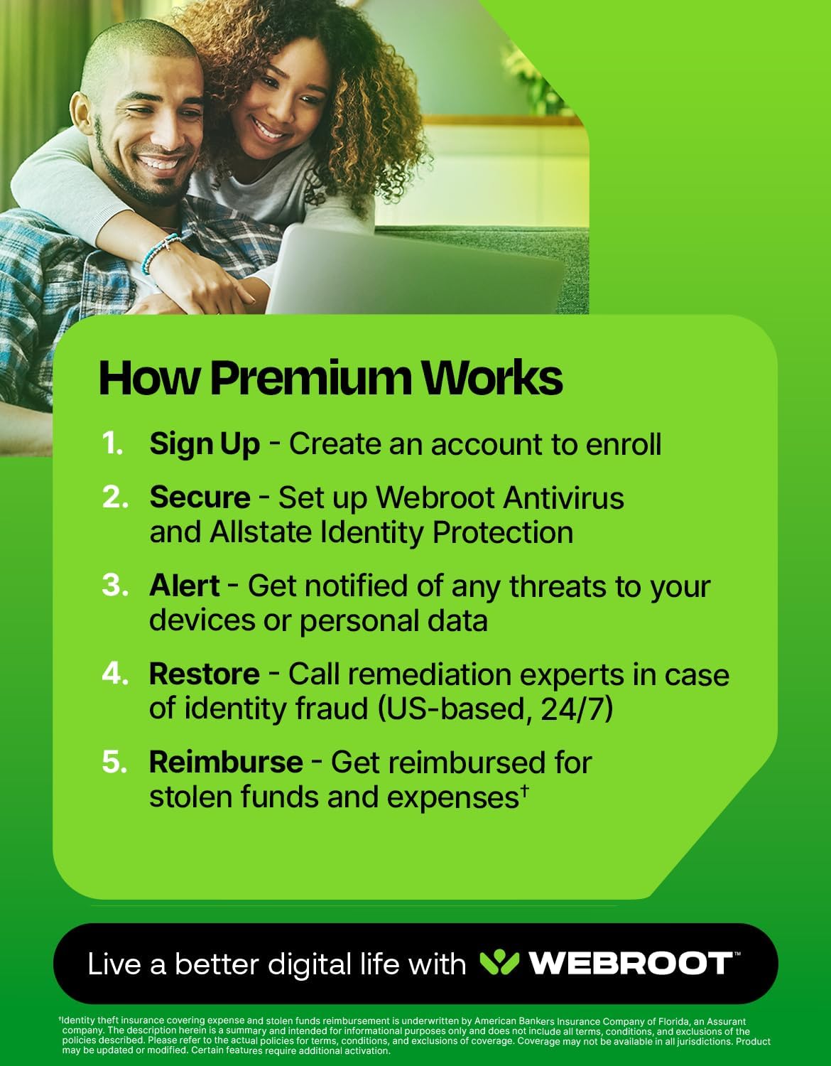Detalle 2 de Webroot Premium 2026 with Allstate Identity Protection, 10 Devices, 1 Year