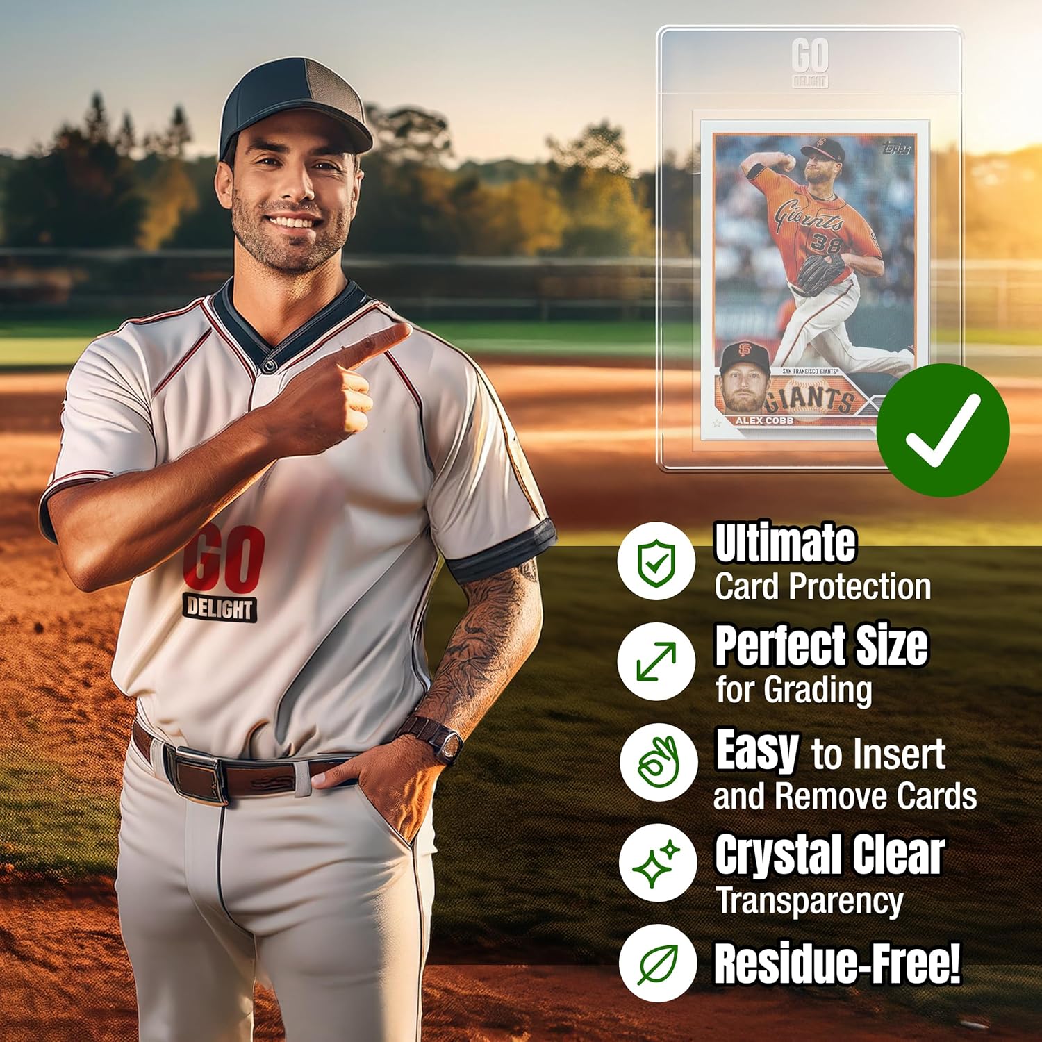 Thumbnail 2 de Semi-Rigid Card Holders Bundle for PSA, SGC, BGS, CSG Grading (100 Pack) — Baseball Card Sleeves + 50 Soft Sleeves