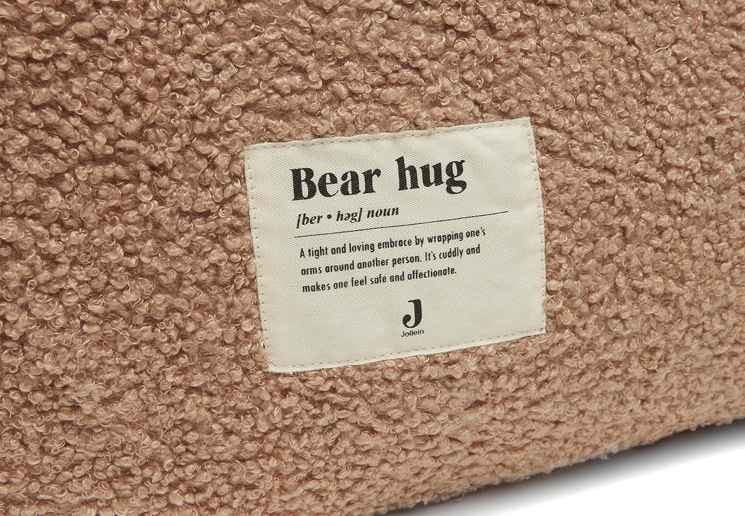 Detalle de Jollein Aufbewahrungstasche Boucle biscuit – 50x40x10 cm, waschbar
