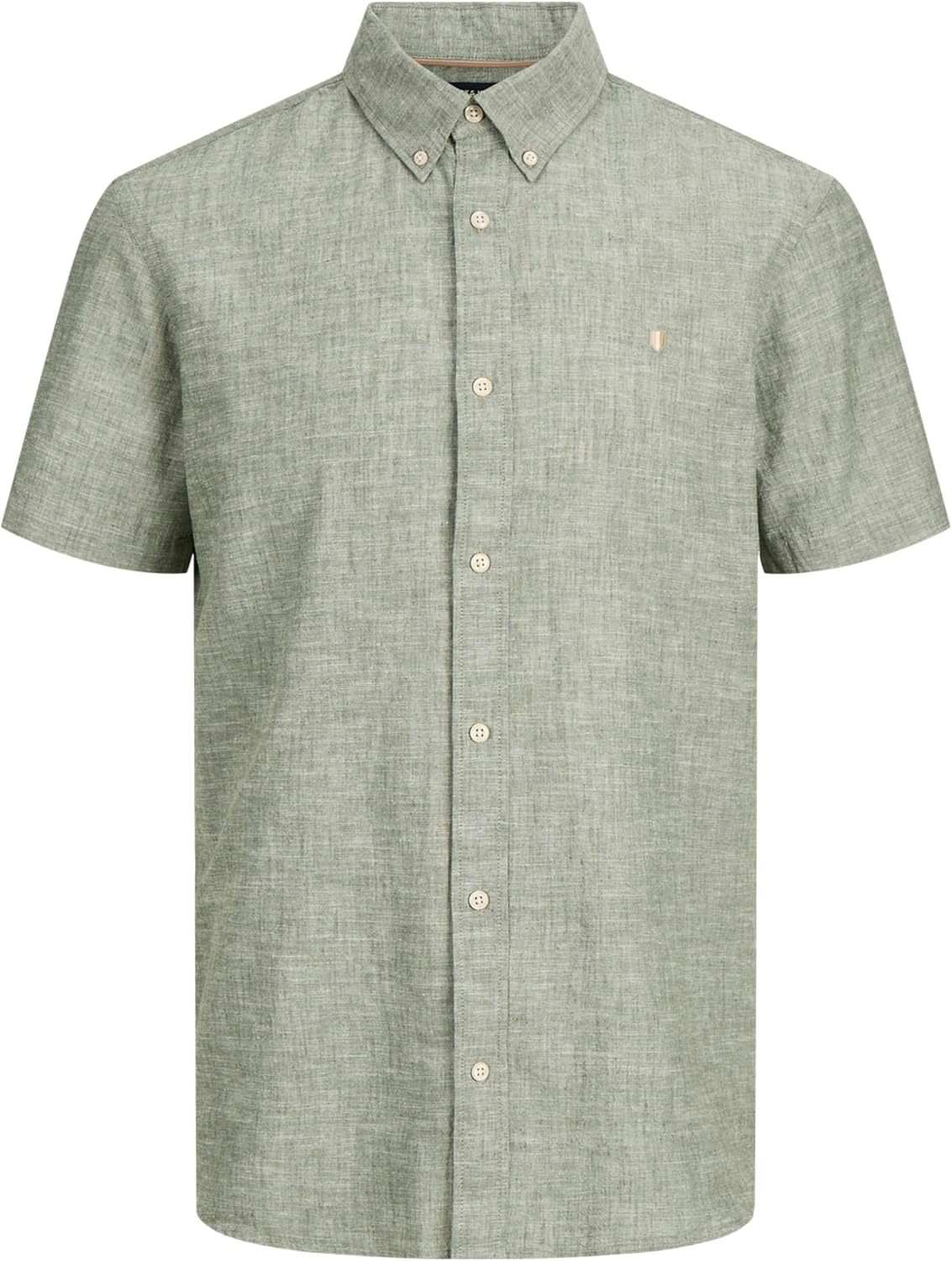 Detalle de Jack & Jones Jprblusummer Lin. Bl. Shield SS Shirt SN Uomo – Camicia a righe premium