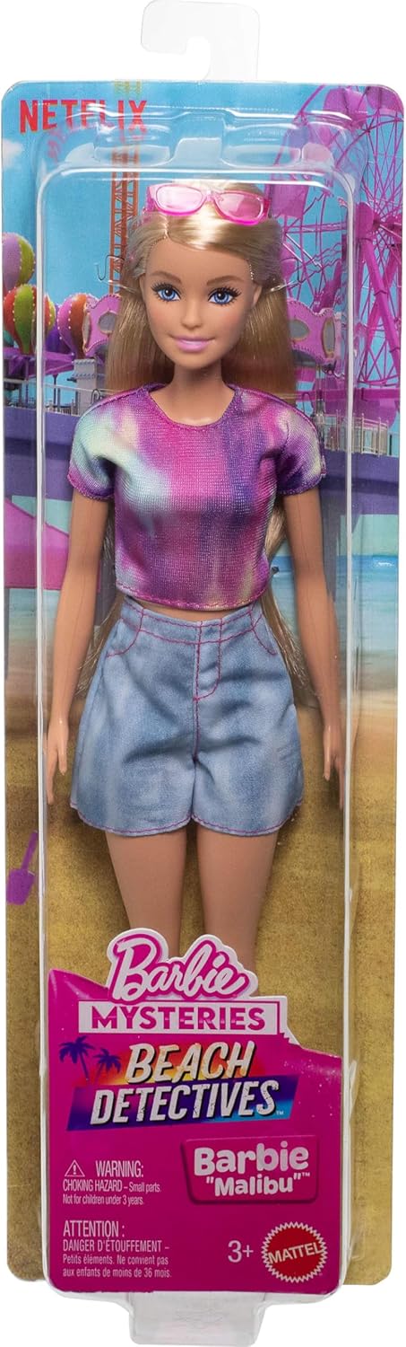 Thumbnail 5 de Barbie Mysteries Beach Detectives Barbie Malibu Muñeca con accesorios 🕵️♀
