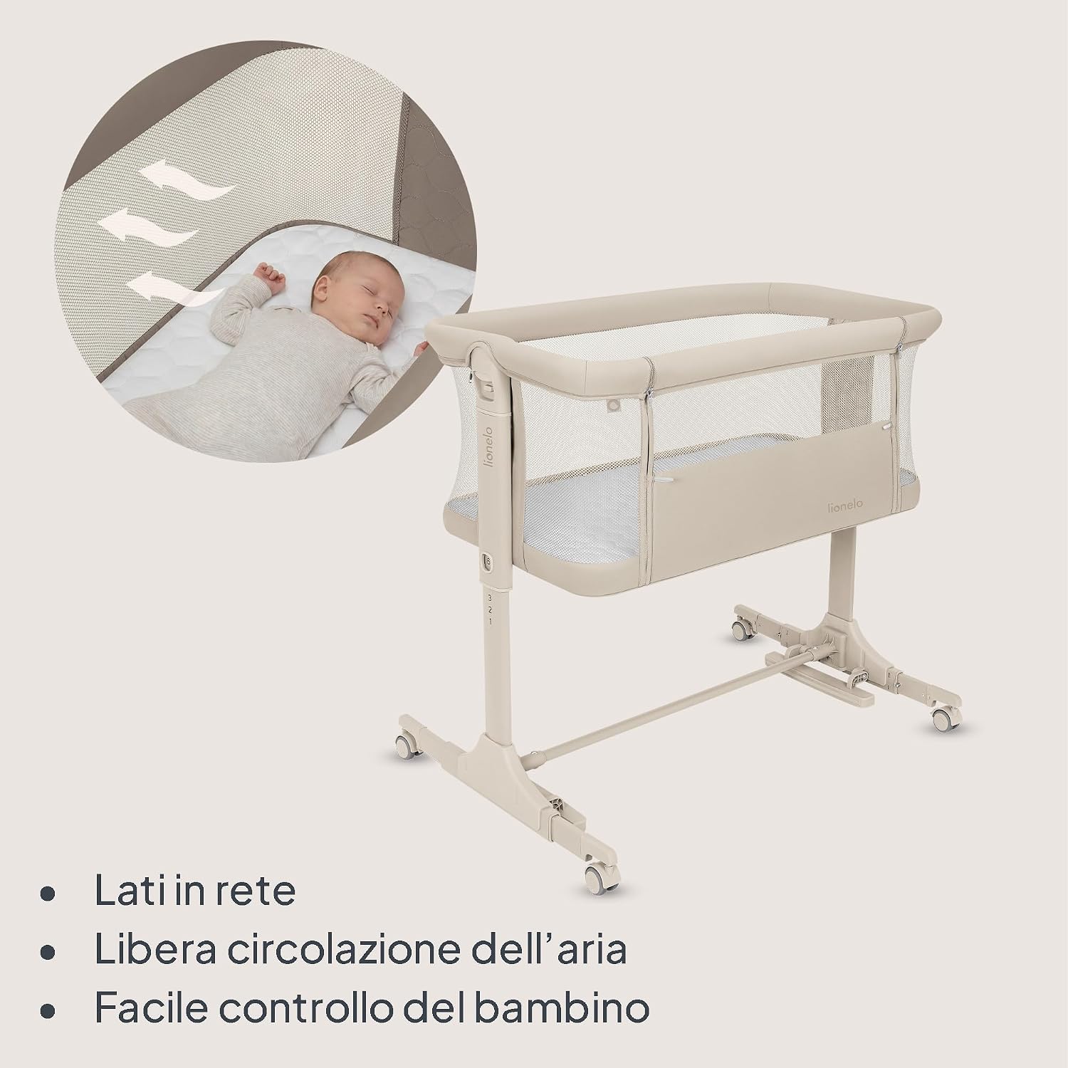 Thumbnail 5 de Lionelo Pari Culla Co Sleeping fianco letto 3 in 1 – regolabile e trasportabile
