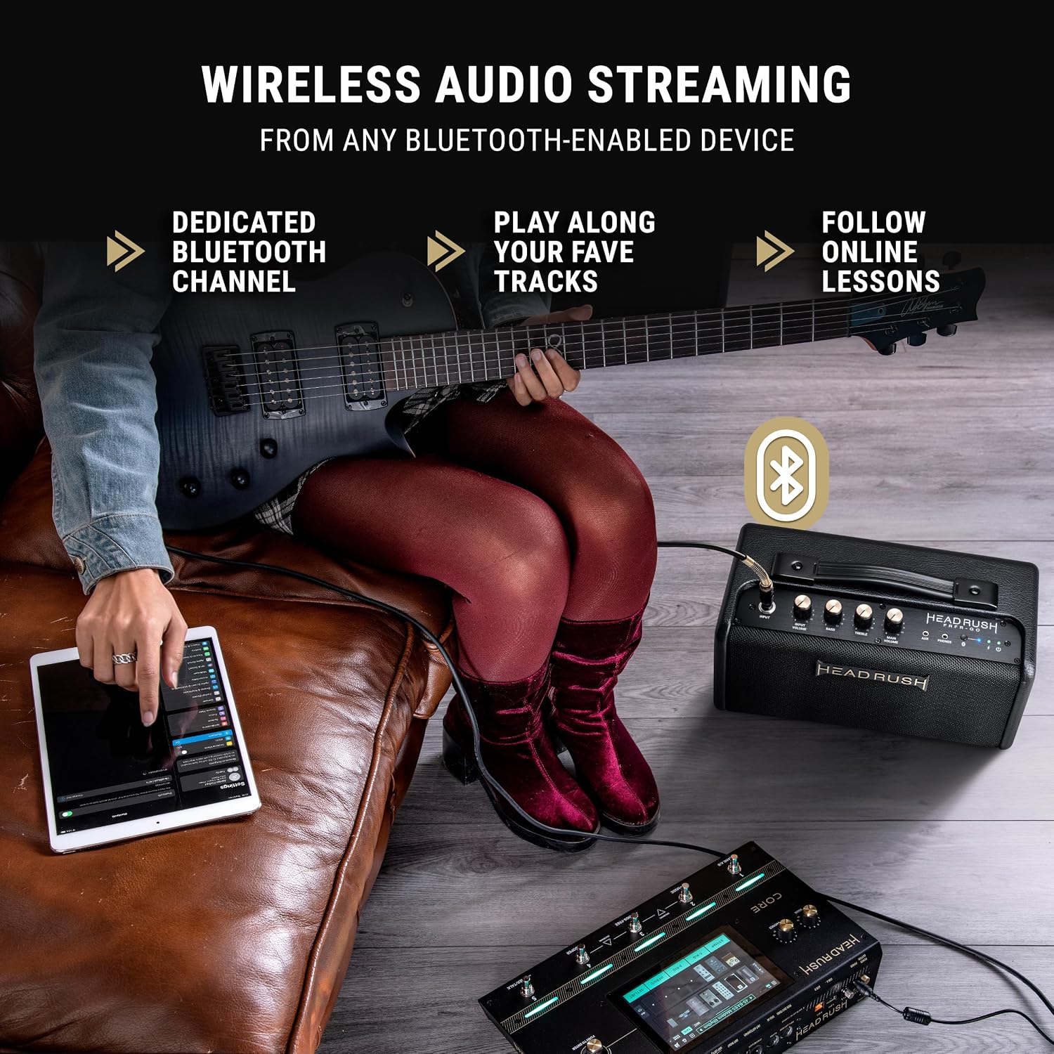 Detalle 1 de HeadRush FRFR-GO Portable Guitar Amplifier, 30W, Bluetooth, Rechargeable