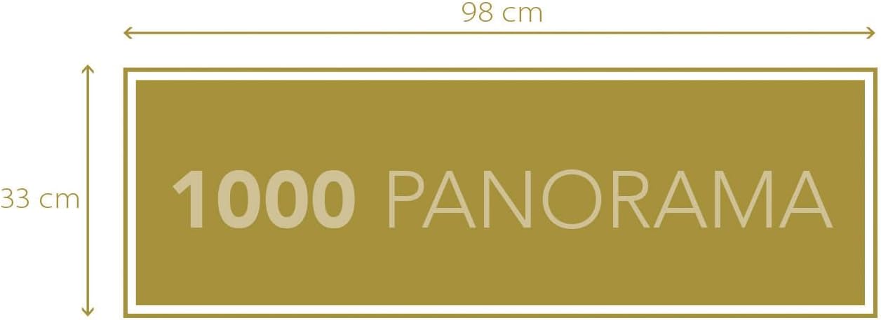 Detalle de Clementoni Welpen Puzzle 1000 Teile – Panorama 98 x 33 cm für Erwachsene