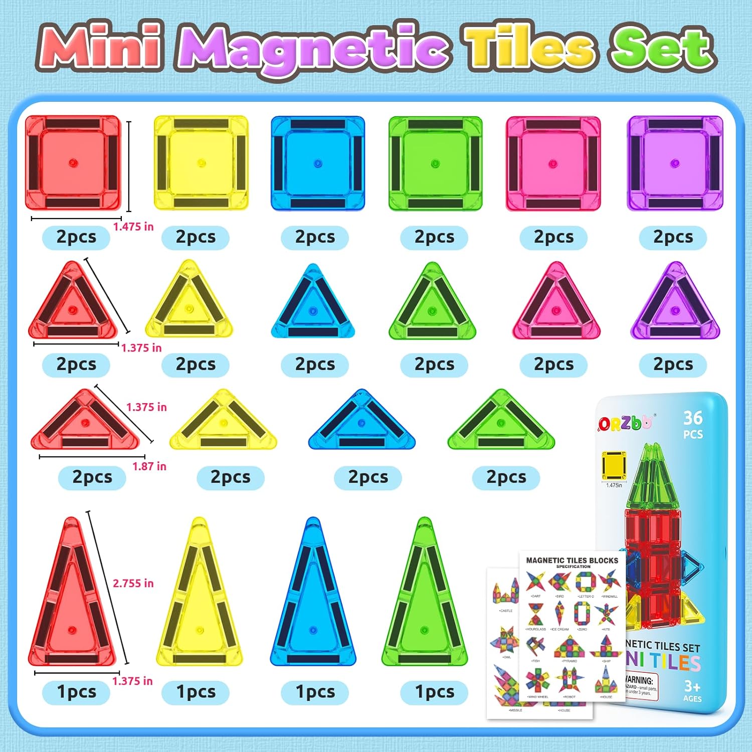Thumbnail 2 de Magnetic Tiles Mini Travel Toddler Set