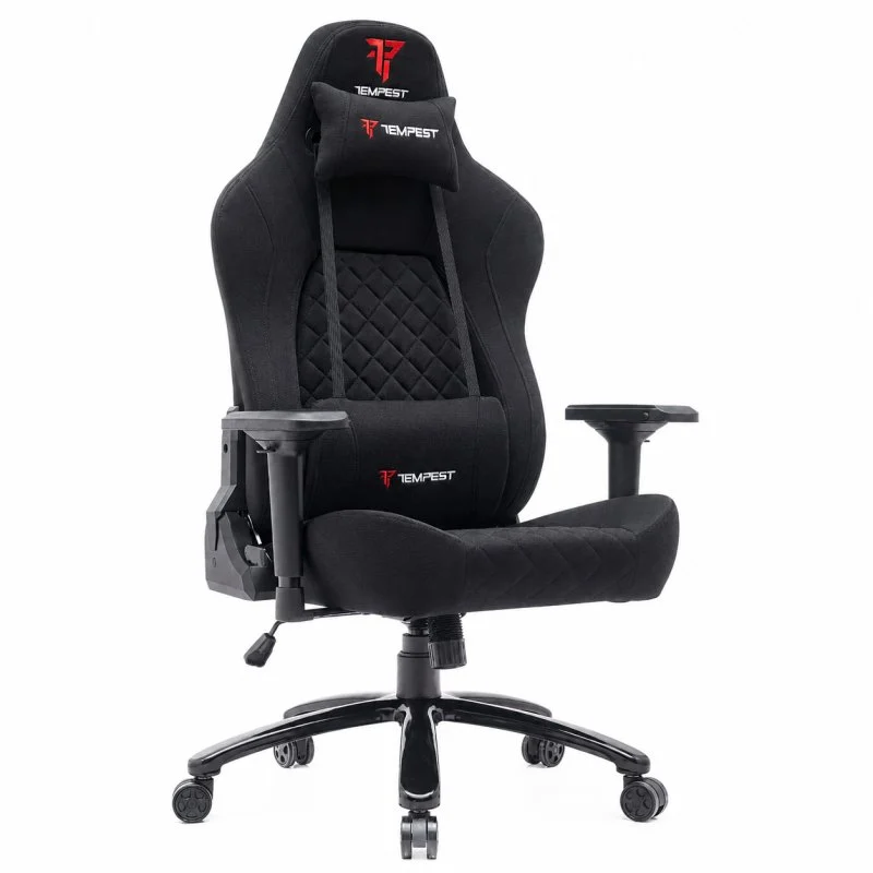 Detalle de Tempest Thickbone Silla Gaming Negra (hasta 250 kg) con Telas Transpirables y Reposabrazos 4D