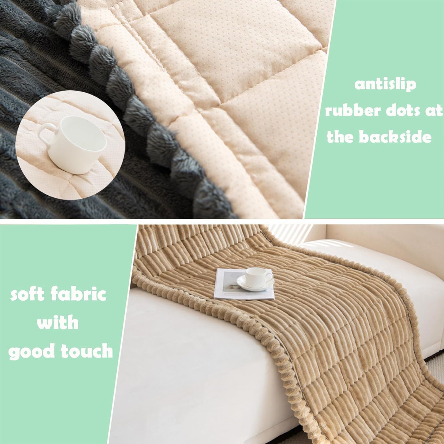 Detalle de ZQFFB Pet Couch Cover for Dogs — Washable Non-Slip Couch Protector for Sofas