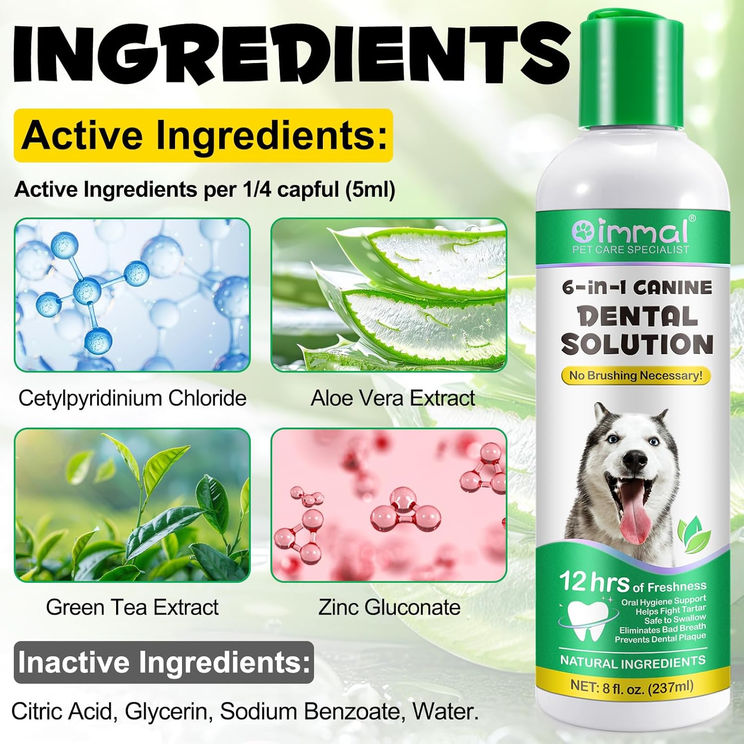 Thumbnail 1 de Dental Formula Water Additive for Dogs 237ml 🪥