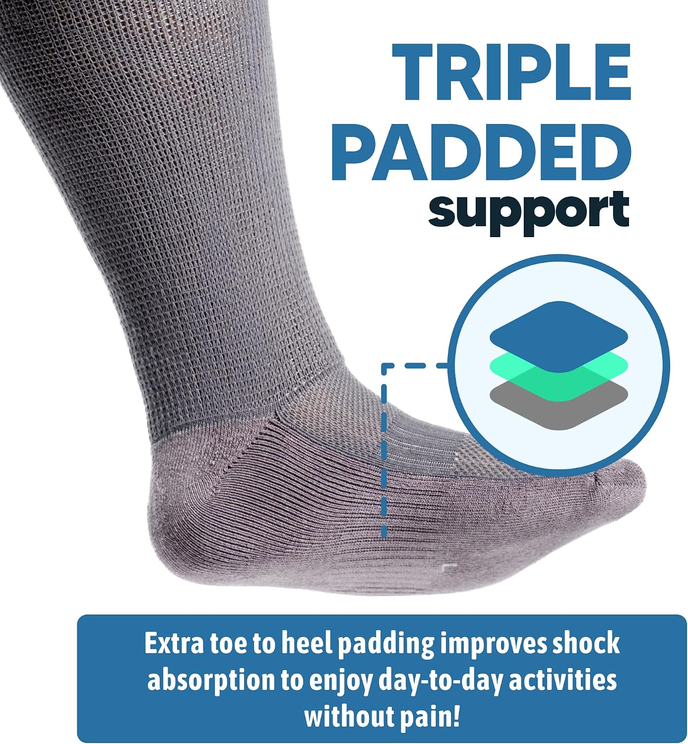 Detalle de Viasox EasyStretch™ Diabetic Socks for Men and Women, Non-Binding Top