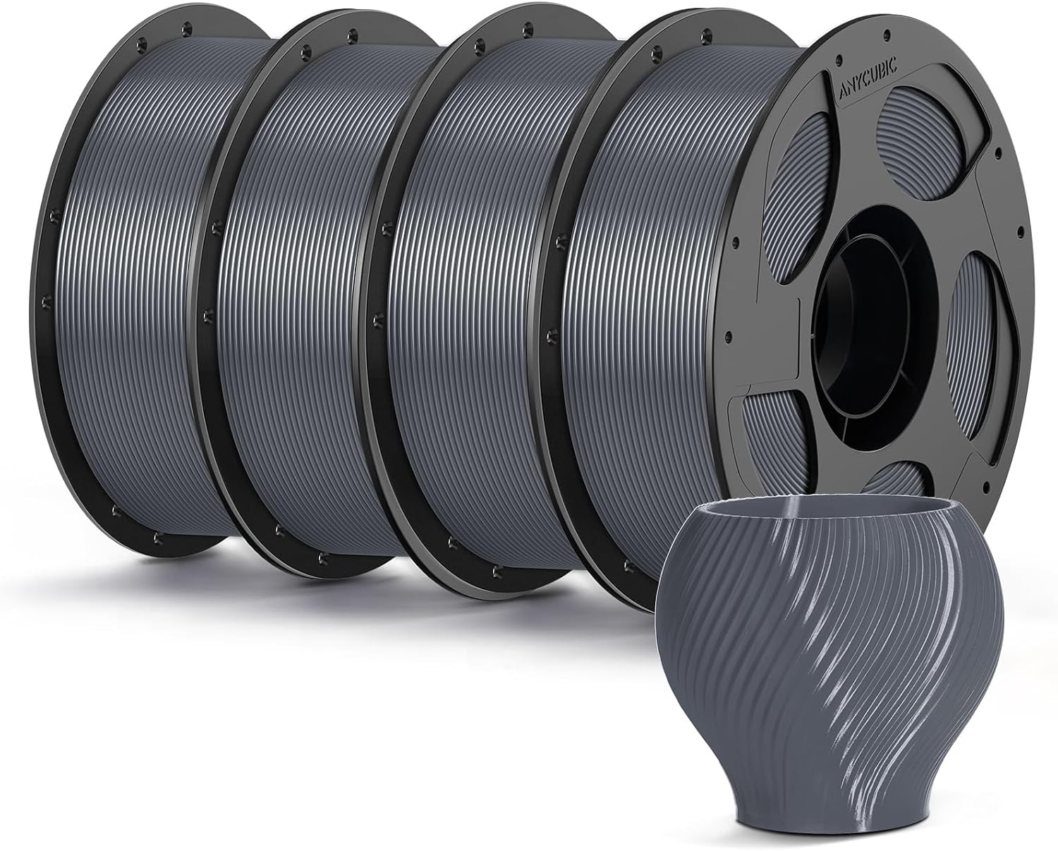 Detalle de ANYCUBIC PETG 1.75mm Filament, 4 kg, Texture Gray, Reusable Spool
