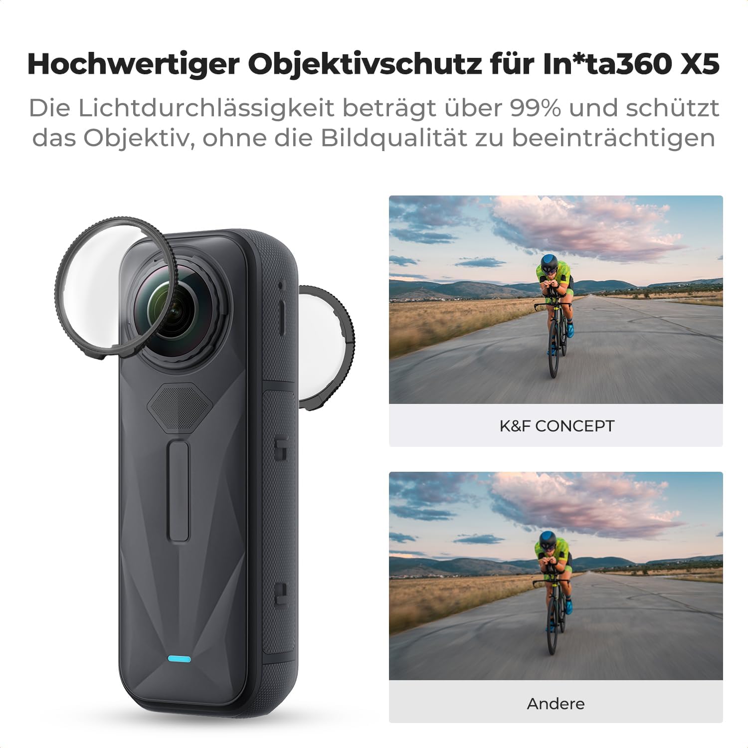 Thumbnail 1 de K&F CONCEPT Objektivschutz Insta360 X5