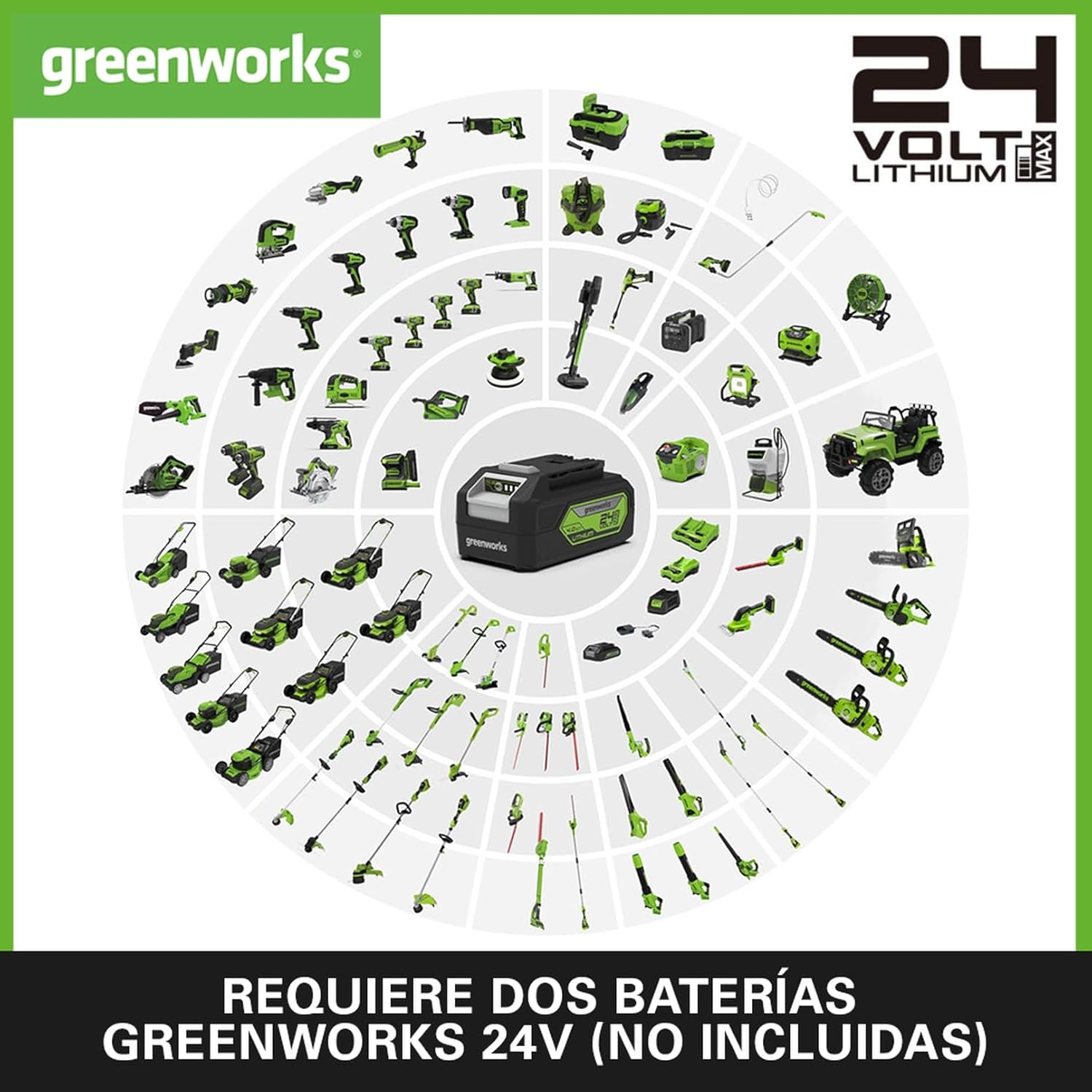 Thumbnail 5 de Greenworks GD24X2BV Soplador Aspirador 48V sin baterías