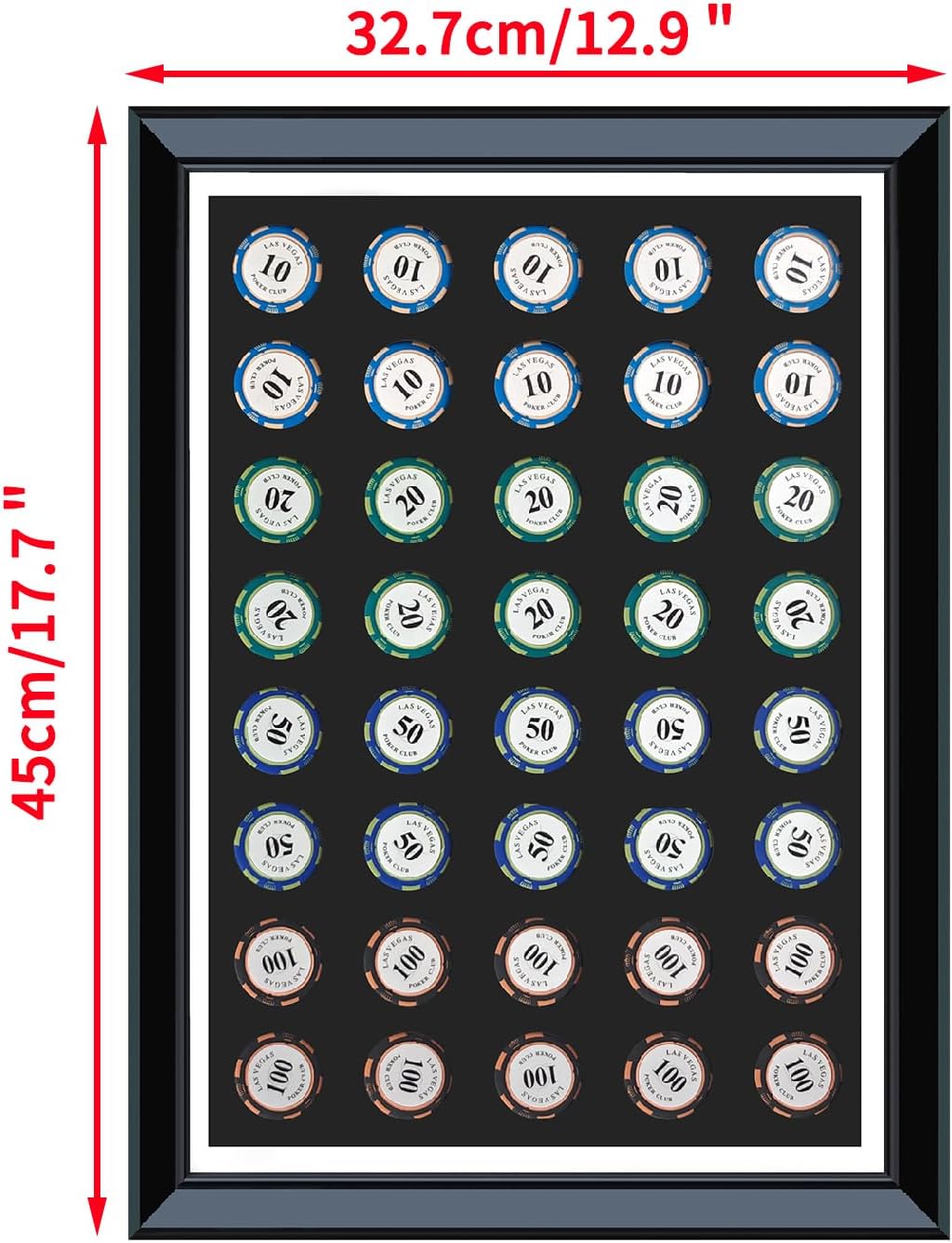 Thumbnail 6 de Wooden poker chip display case, 40-chip capacity