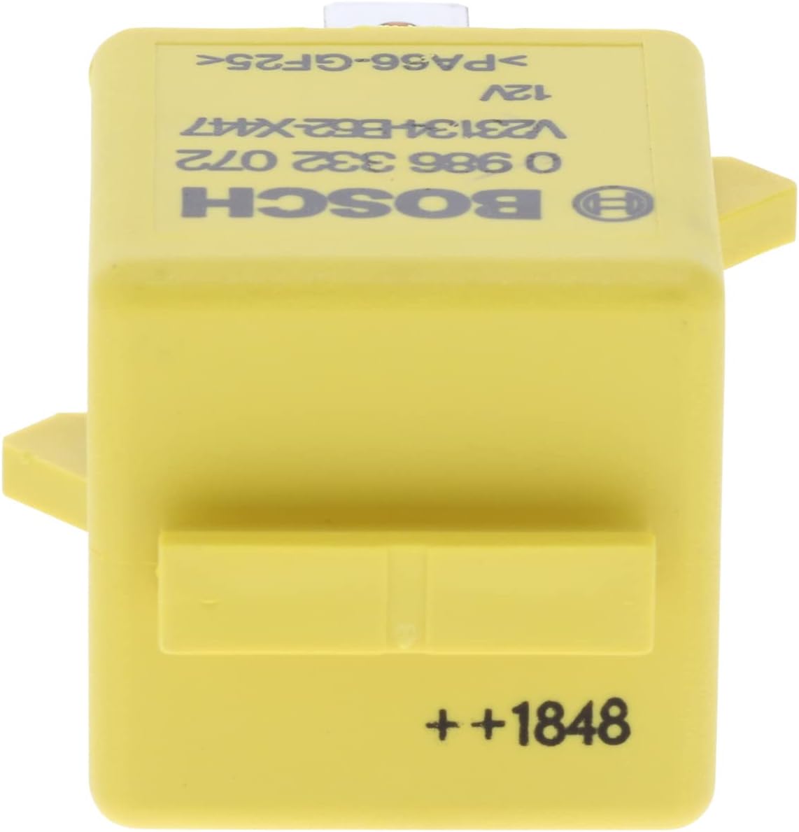 Detalle de Bosch 0986332072 mini-relais 12V 60A à 4 terminaux, IP5K4 (plage -40°C à 85°C)