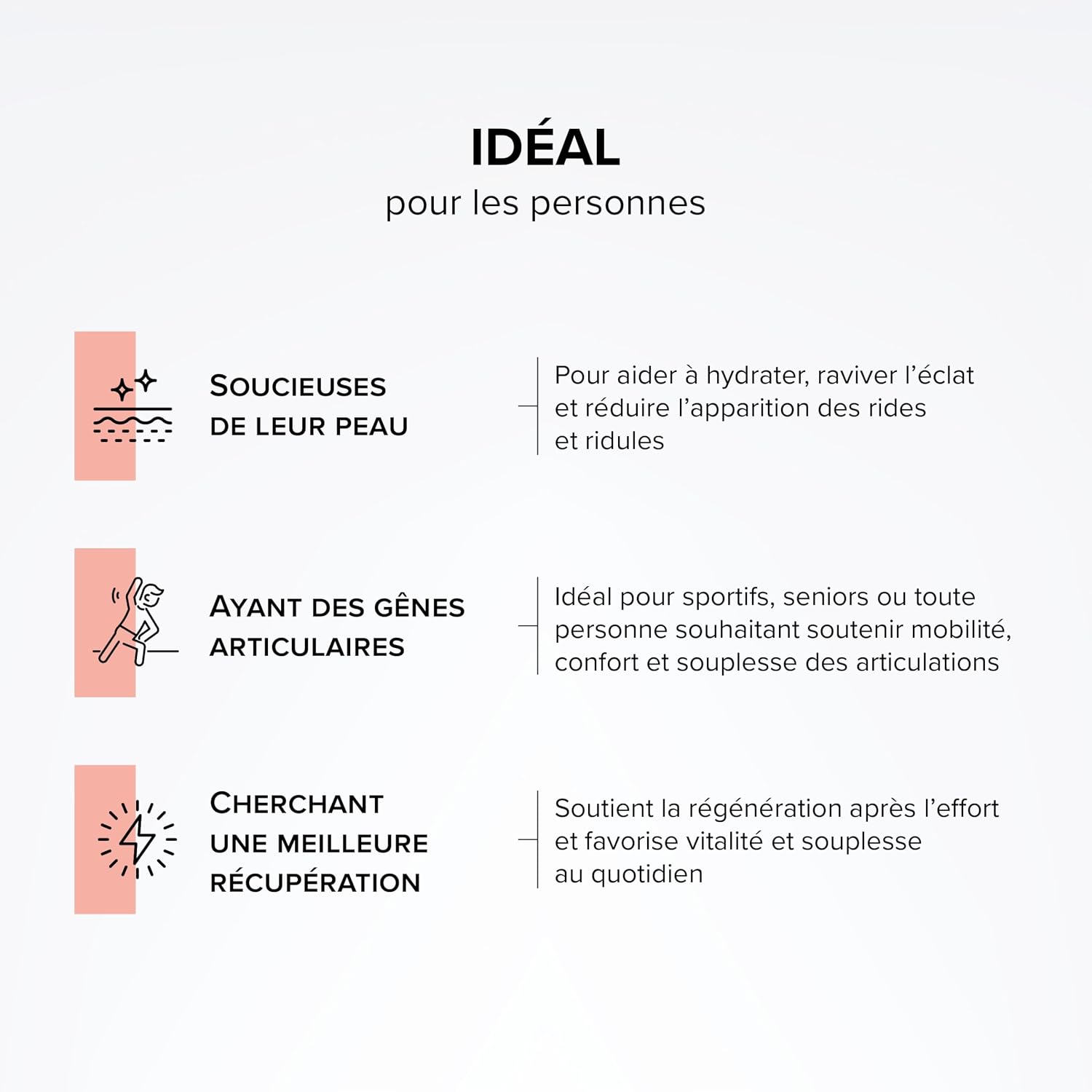 Detalle de Collagène marin 2000Da + Acide hyaluronique 300 mg – Beyond Elements, 100 gélules