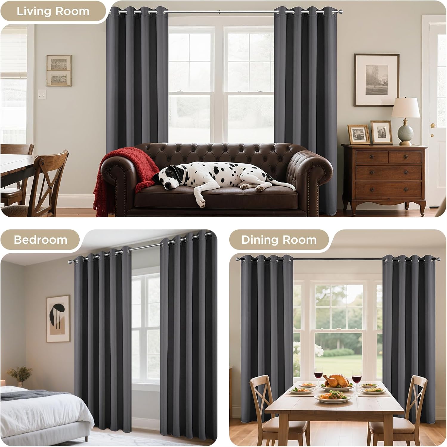 Detalle 2 de Joydeco Blackout Curtains 54-Inch Length
