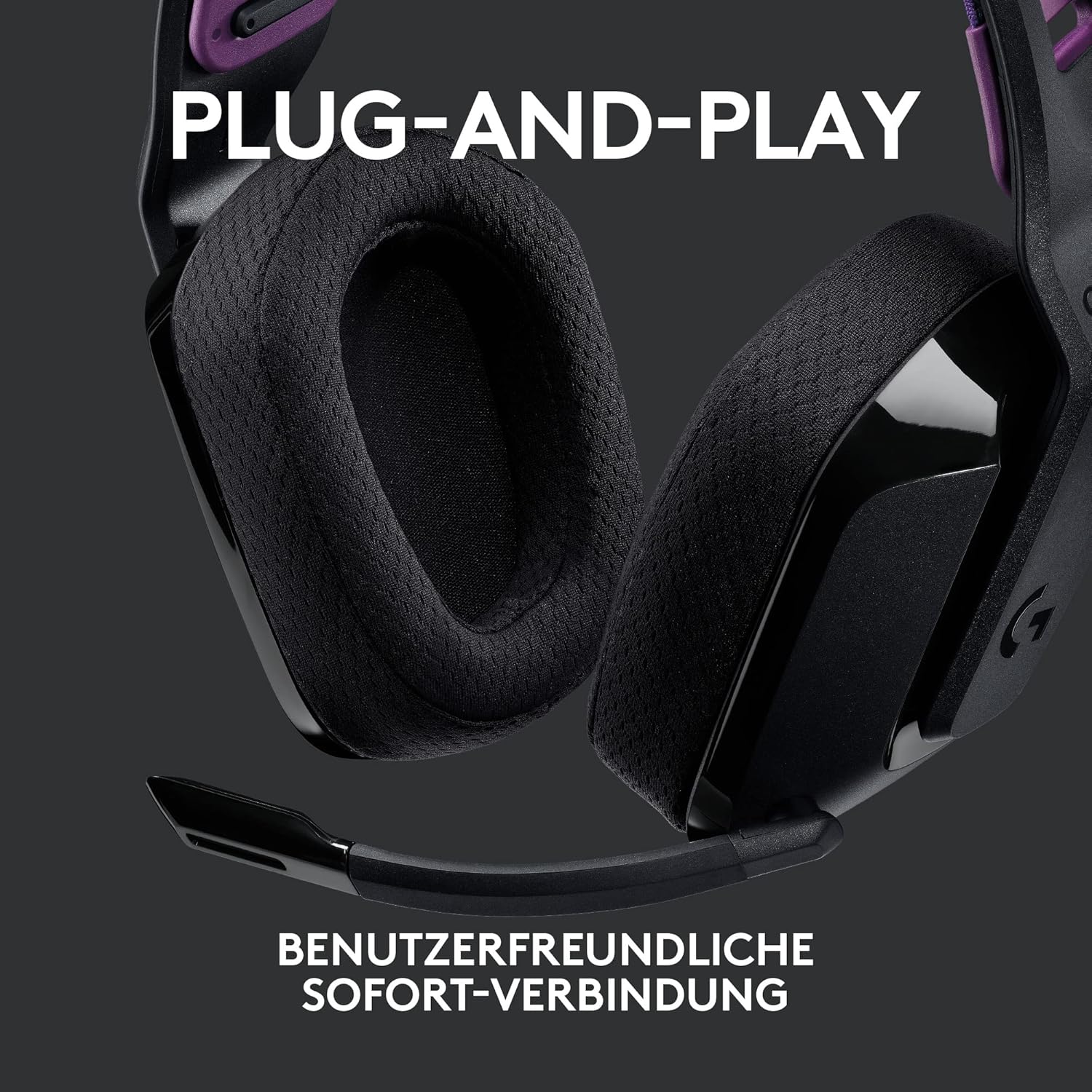 Thumbnail 3 de Logitech G535 LIGHTSPEED kabelloses Gaming-Headset (LIGHTSPEED, 33 Std. Akkulaufzeit, Flip-to-Mute) für PC/PS4/PS5