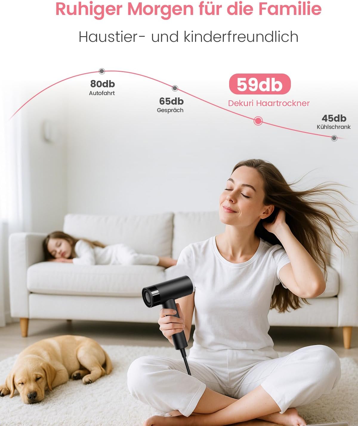 Thumbnail 3 de Dekuri Föhn – Ionen-Haartrockner mit 110.000 U/min Hochgeschwindigkeitsmotor