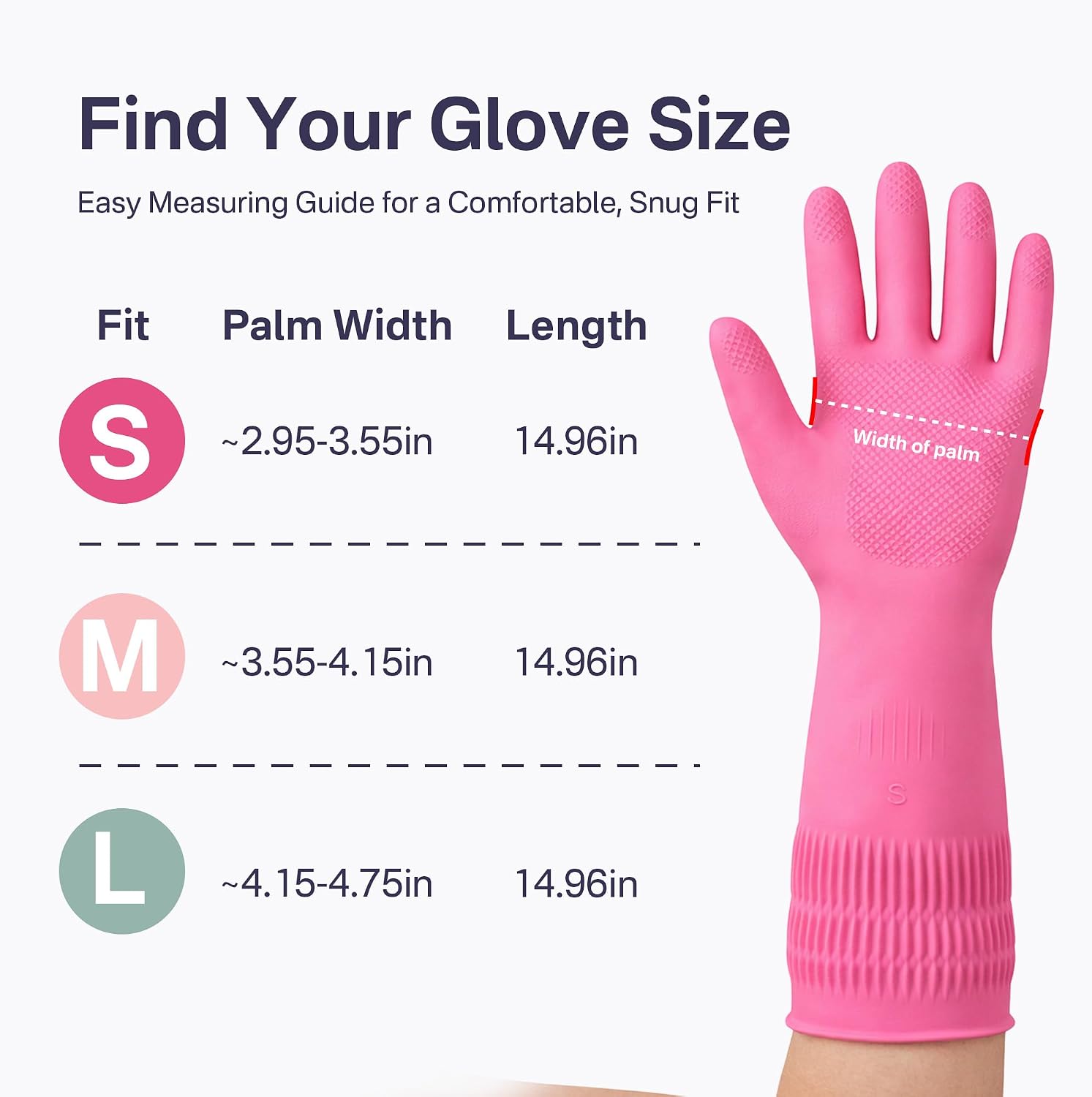 Thumbnail 6 de Gennethly Rubber Dishwashing Gloves — Reusable, Long Cuff for Kitchen Cleaning