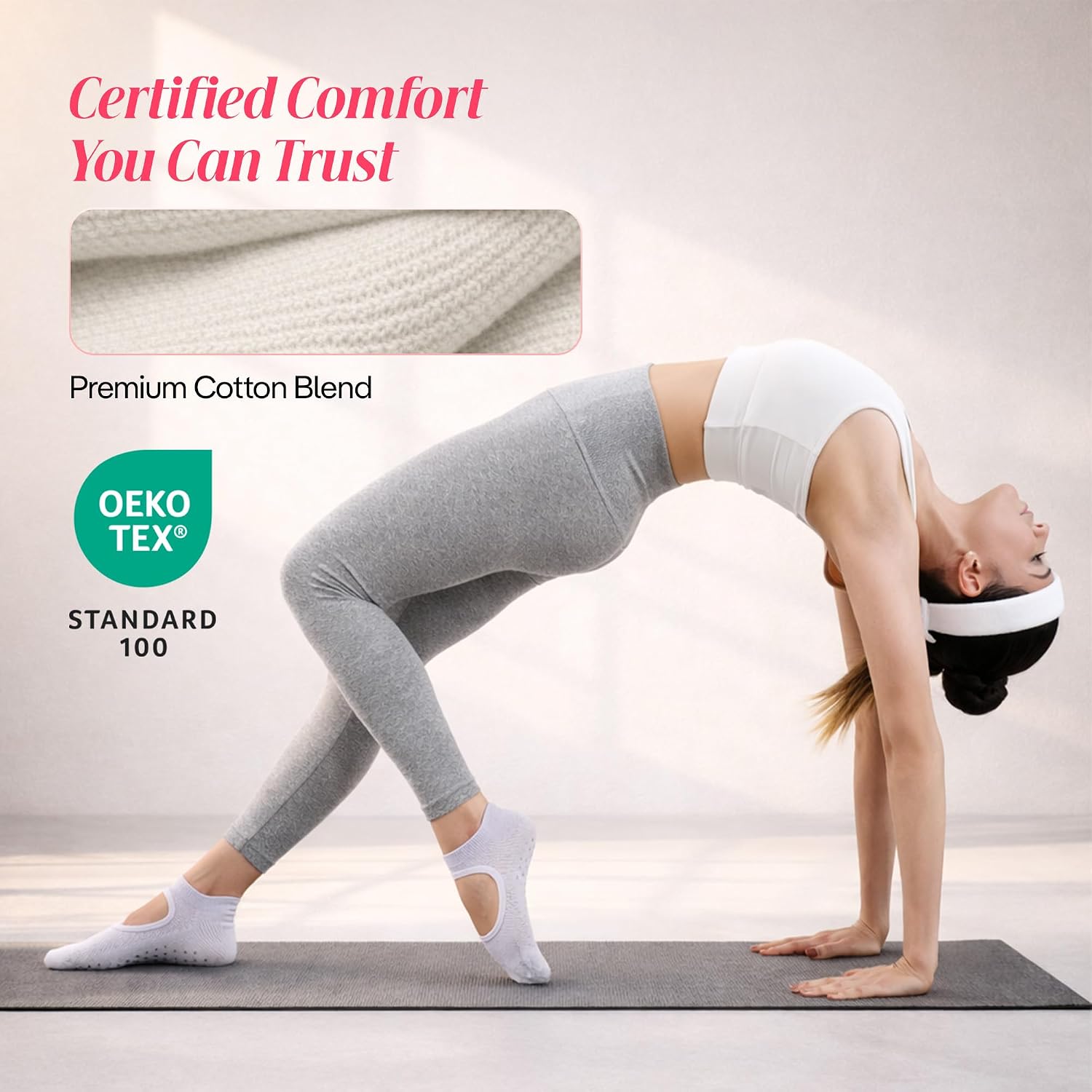 Thumbnail 3 de CoolMate Pilates Socks with Grips for Women ⚙