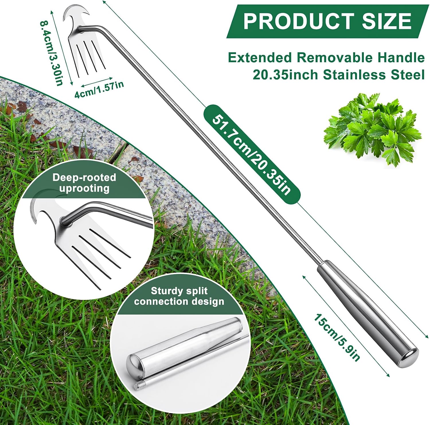 Detalle 2 de BOOLOOEN Strumento diserbo manuale 🌱