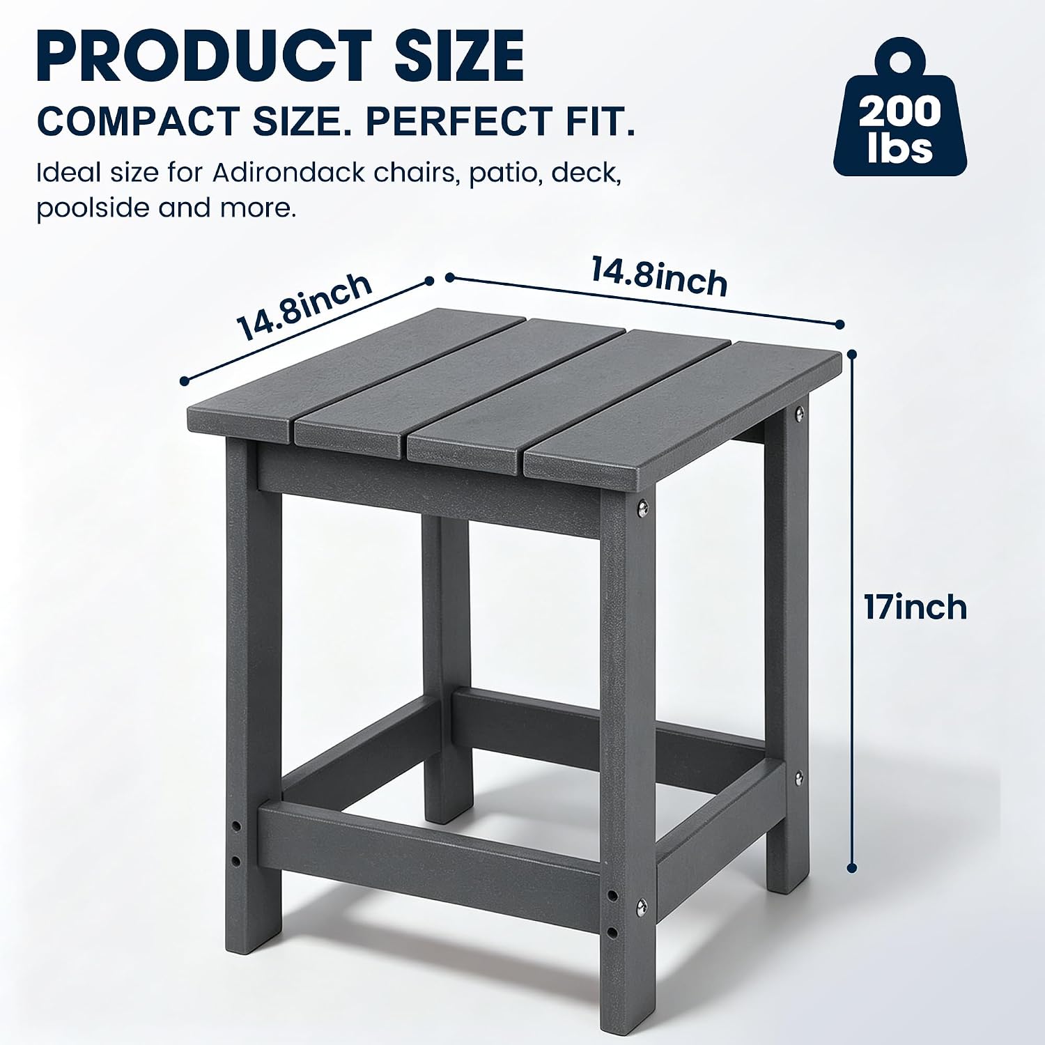 Thumbnail 1 de LZRS Outdoor Side Table in HDPE