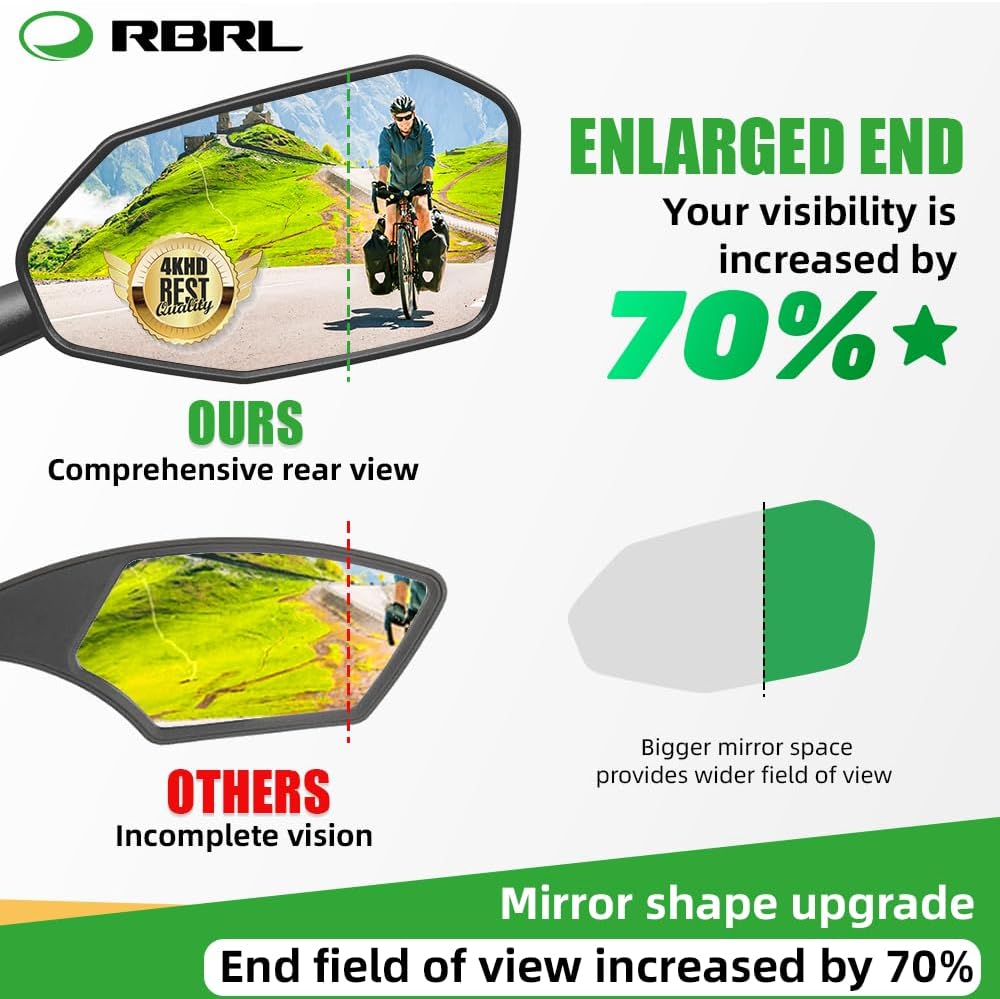 Thumbnail 2 de RBRL Extra Large Bicycle Mirror for E-Bikes