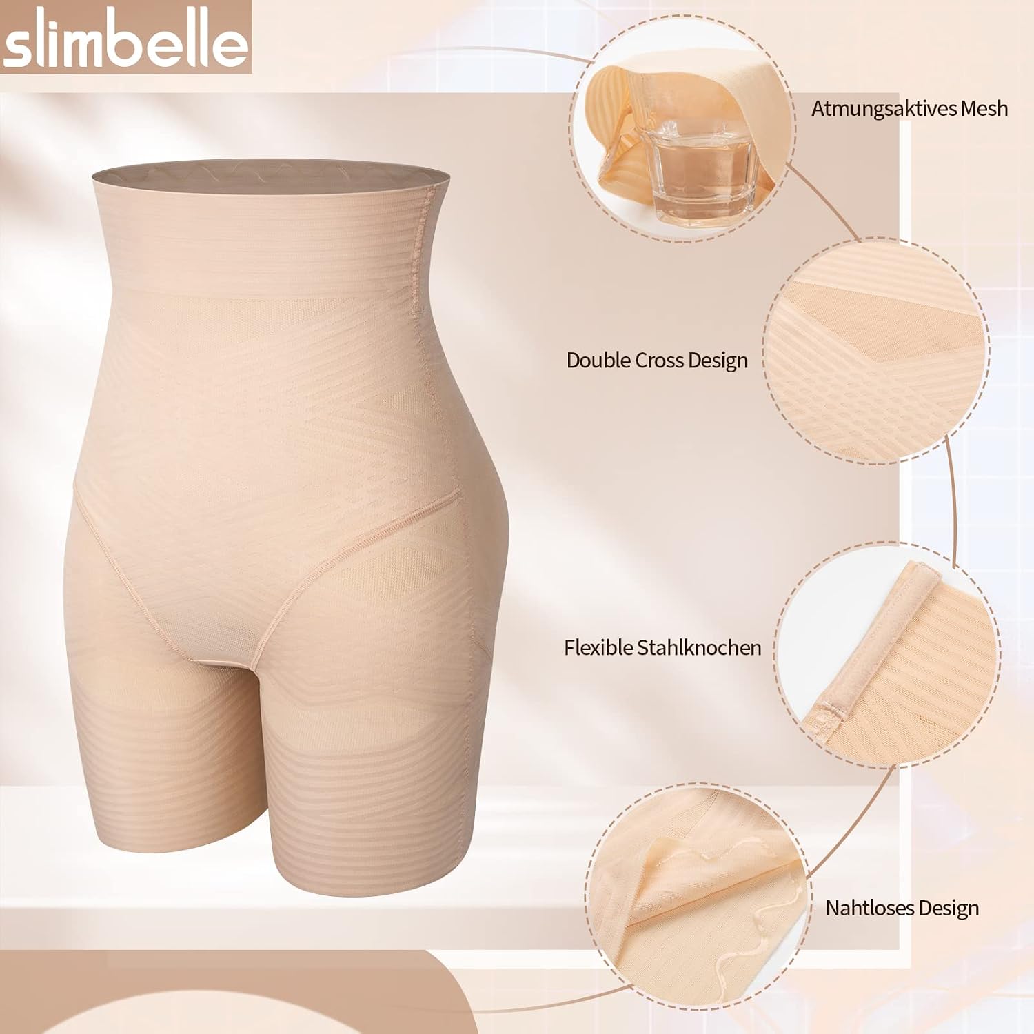 Detalle 2 de SLIMBELLE YD-0141 – damskie majtki push-up, wyściełane i bezszwowe