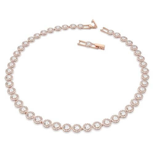 Thumbnail 1 de Swarovski Collana Tennis Una Angelic Round Bianco con Placcatura color oro rosa