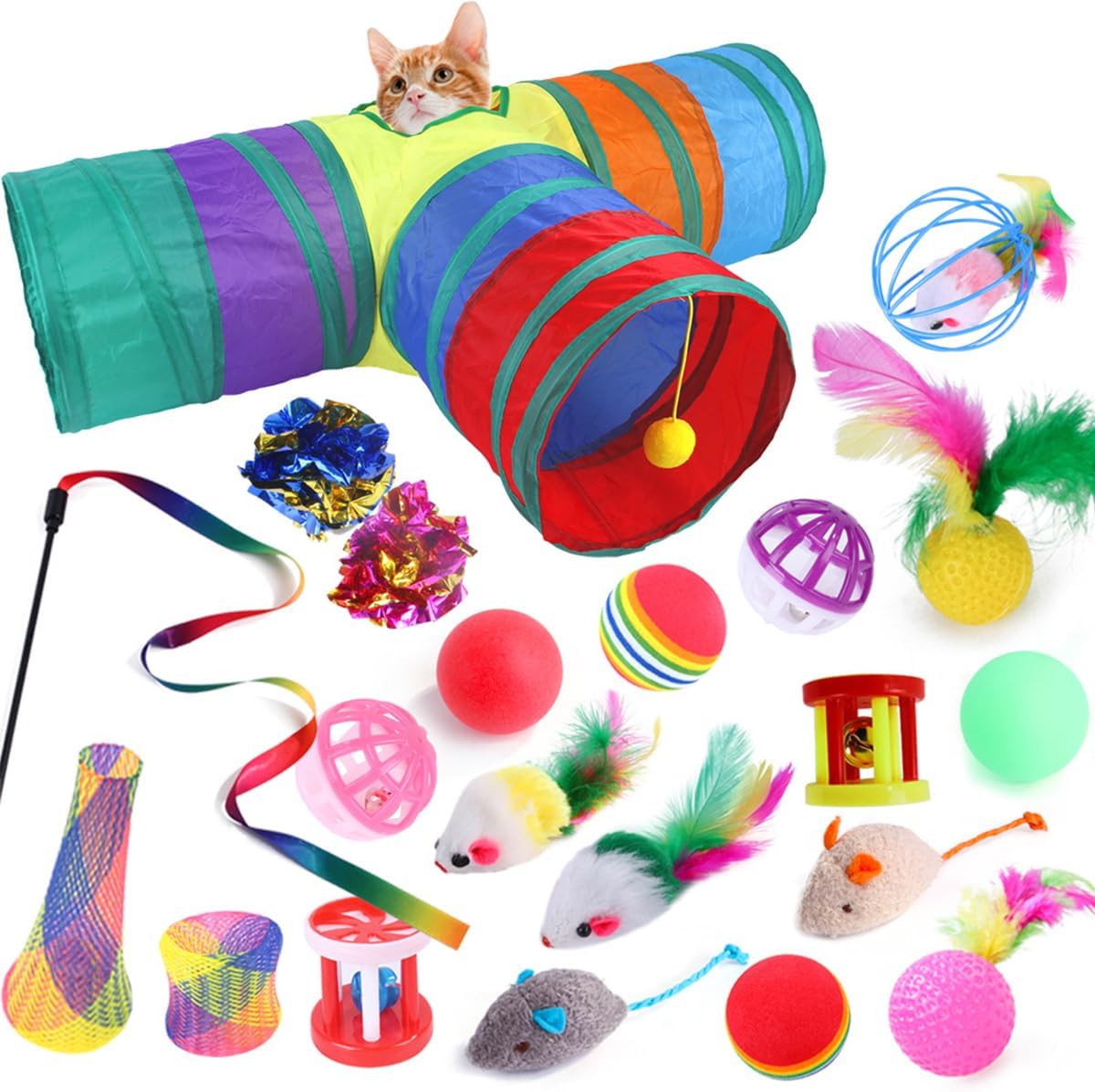 ZYYRSS Cat Toys 21‑Piece Kitten Set